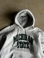 Vintage Grey Michigan State Hoodie - S