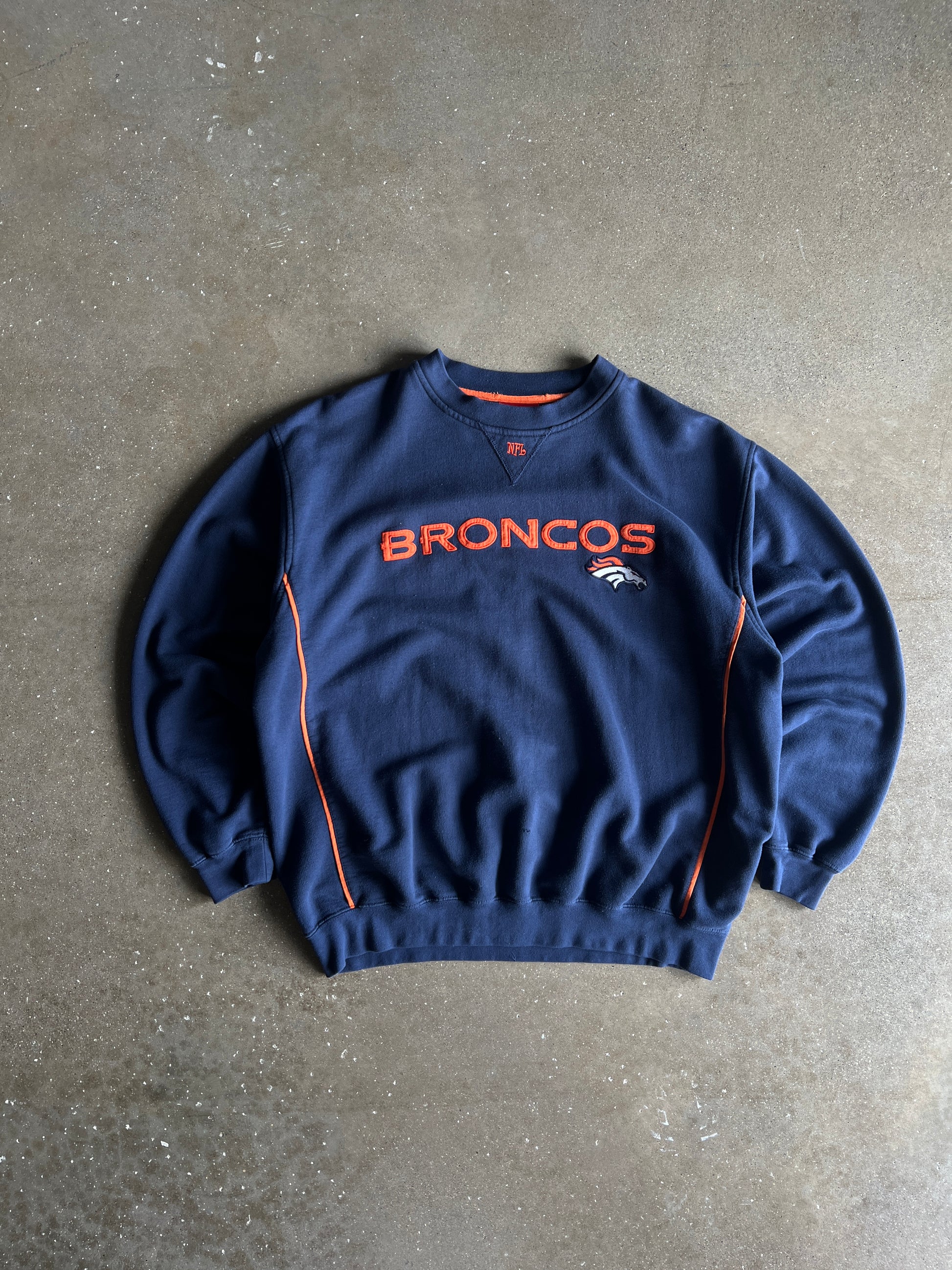 Vintage Navy Blue Broncos Crew - L