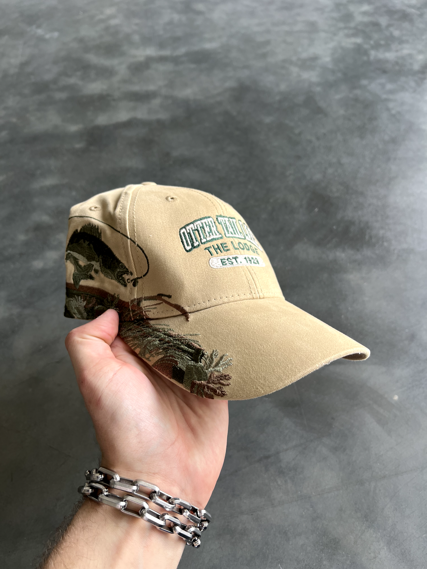 Vintage Cream Velcro Hat - Adjustable