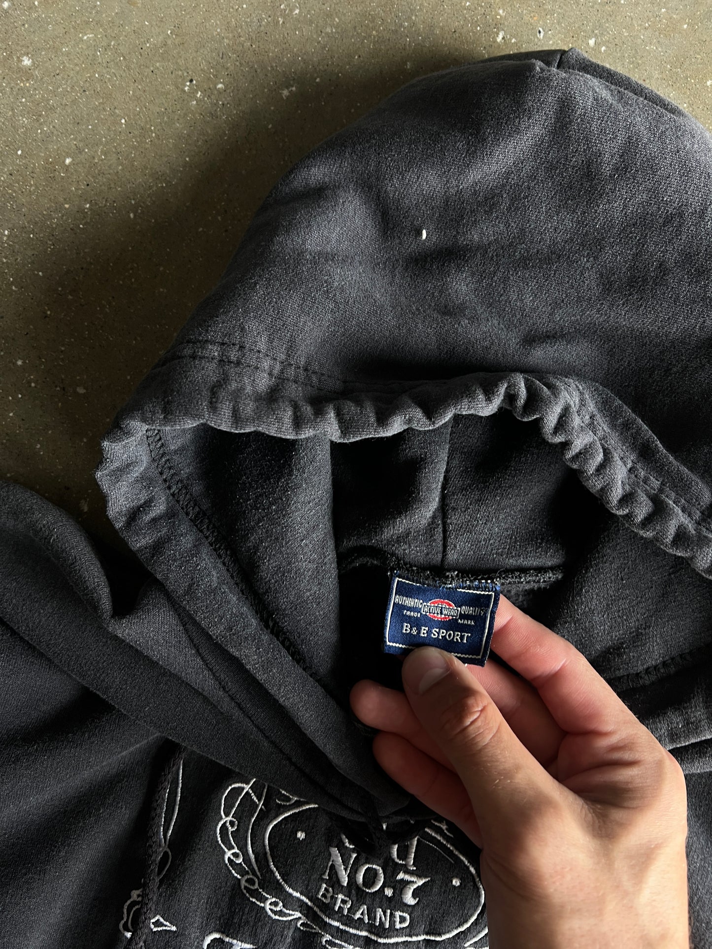 Vintage Faded Black Jack Daniels Hoodie - M