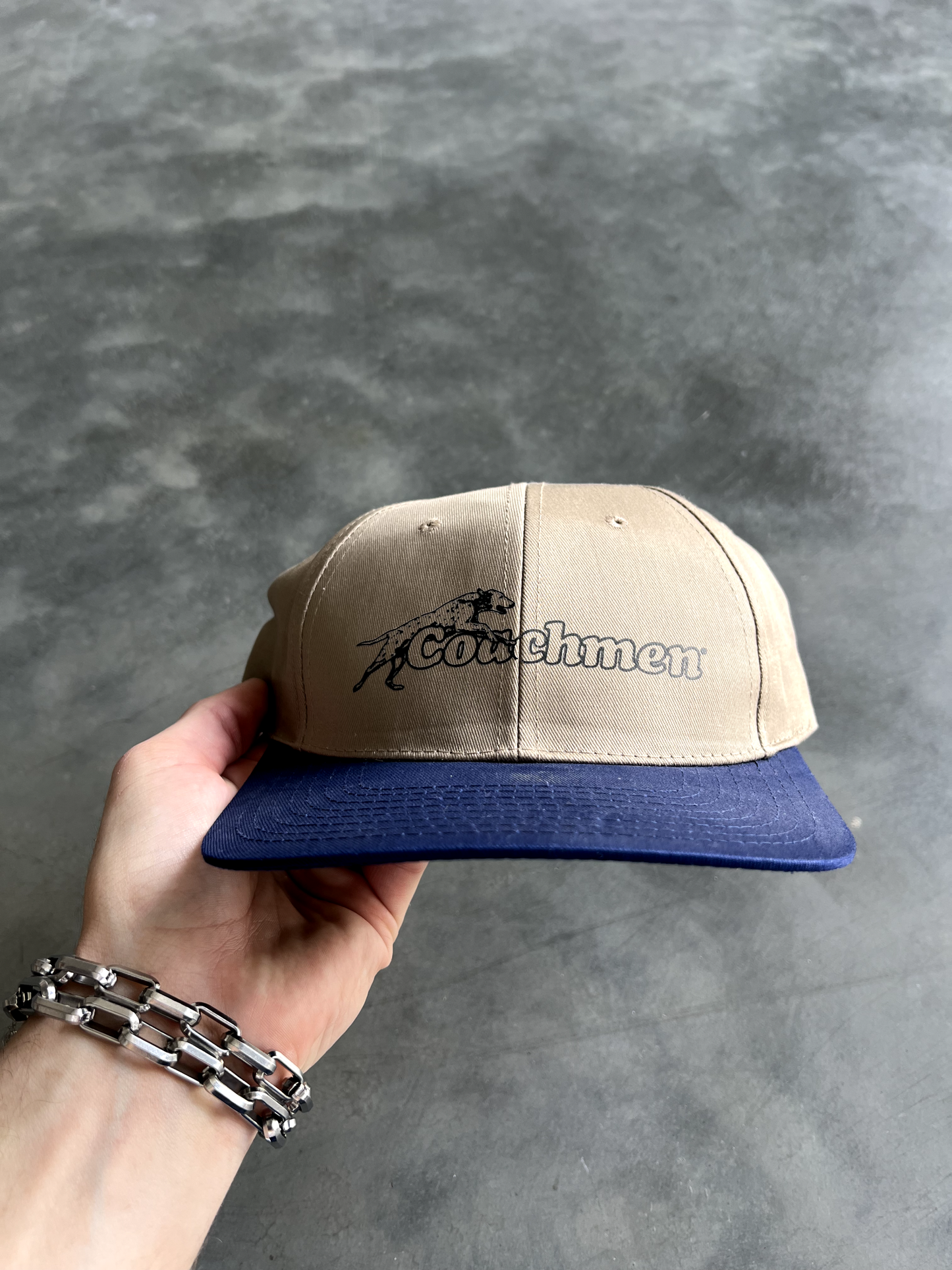 Vintage Cream Snapback Hat - Adjustable