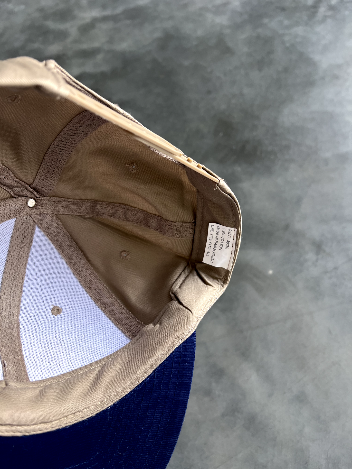 Vintage Cream Snapback Hat - Adjustable