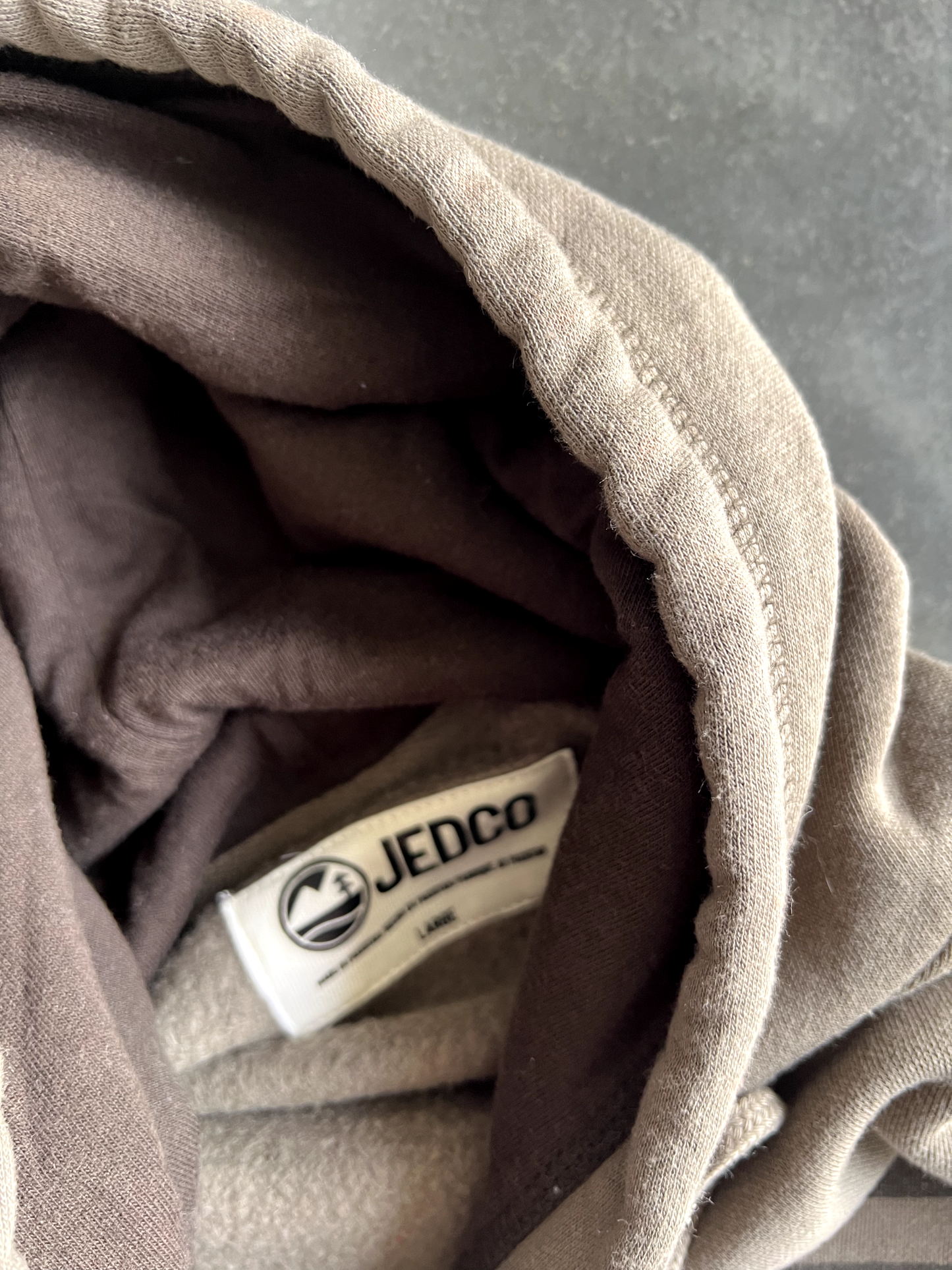 Vintage Tan Jeep Hoodie - L