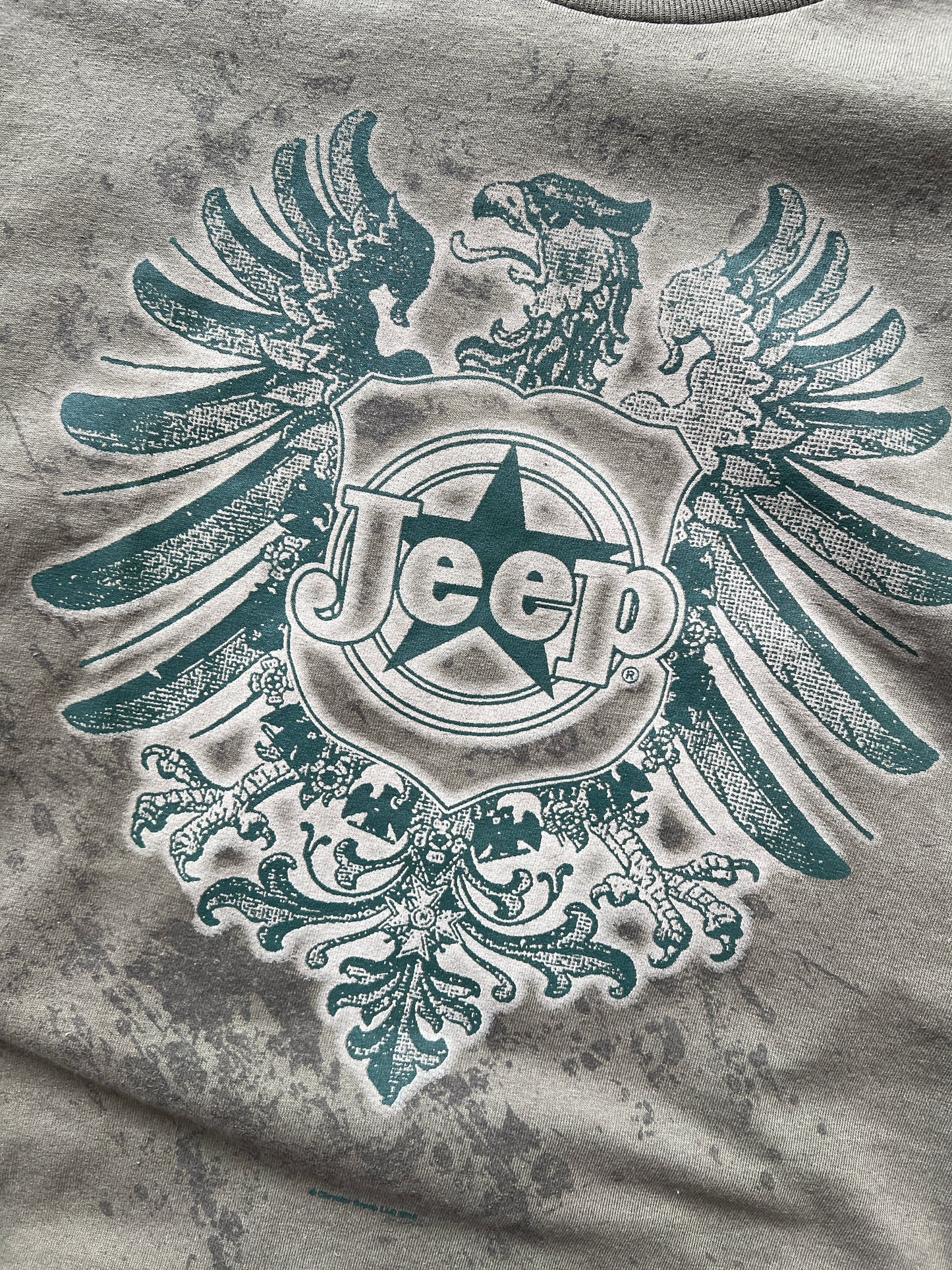 Vintage Green Jeep Spellout Shirt - L