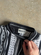 Vintage White Black Tundra Sweater - XXL