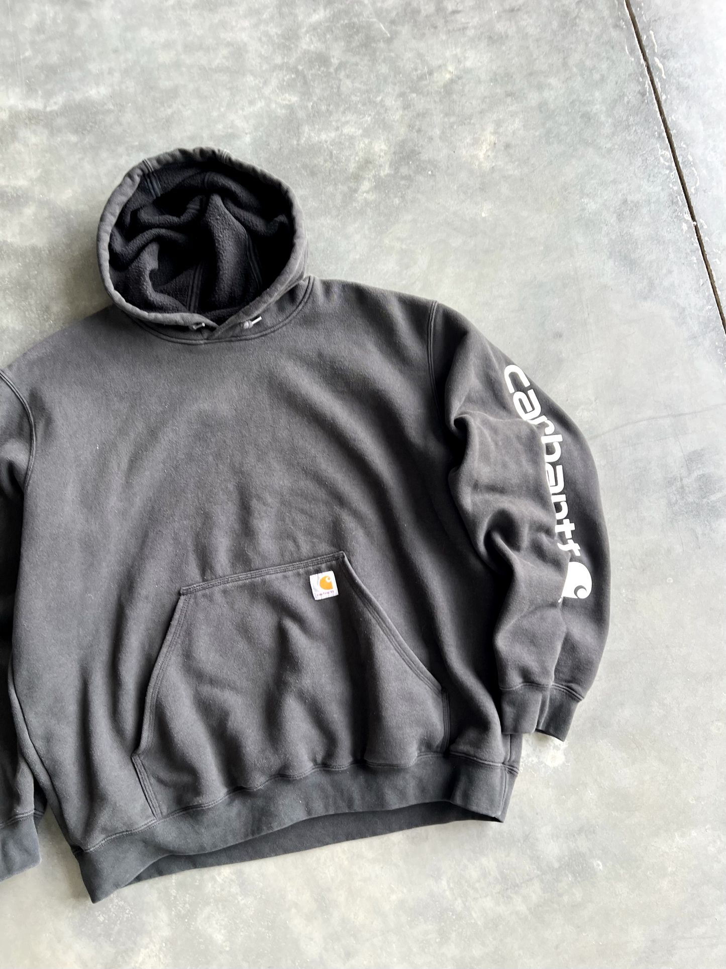 Vintage Black Carhartt Hoodie - XL