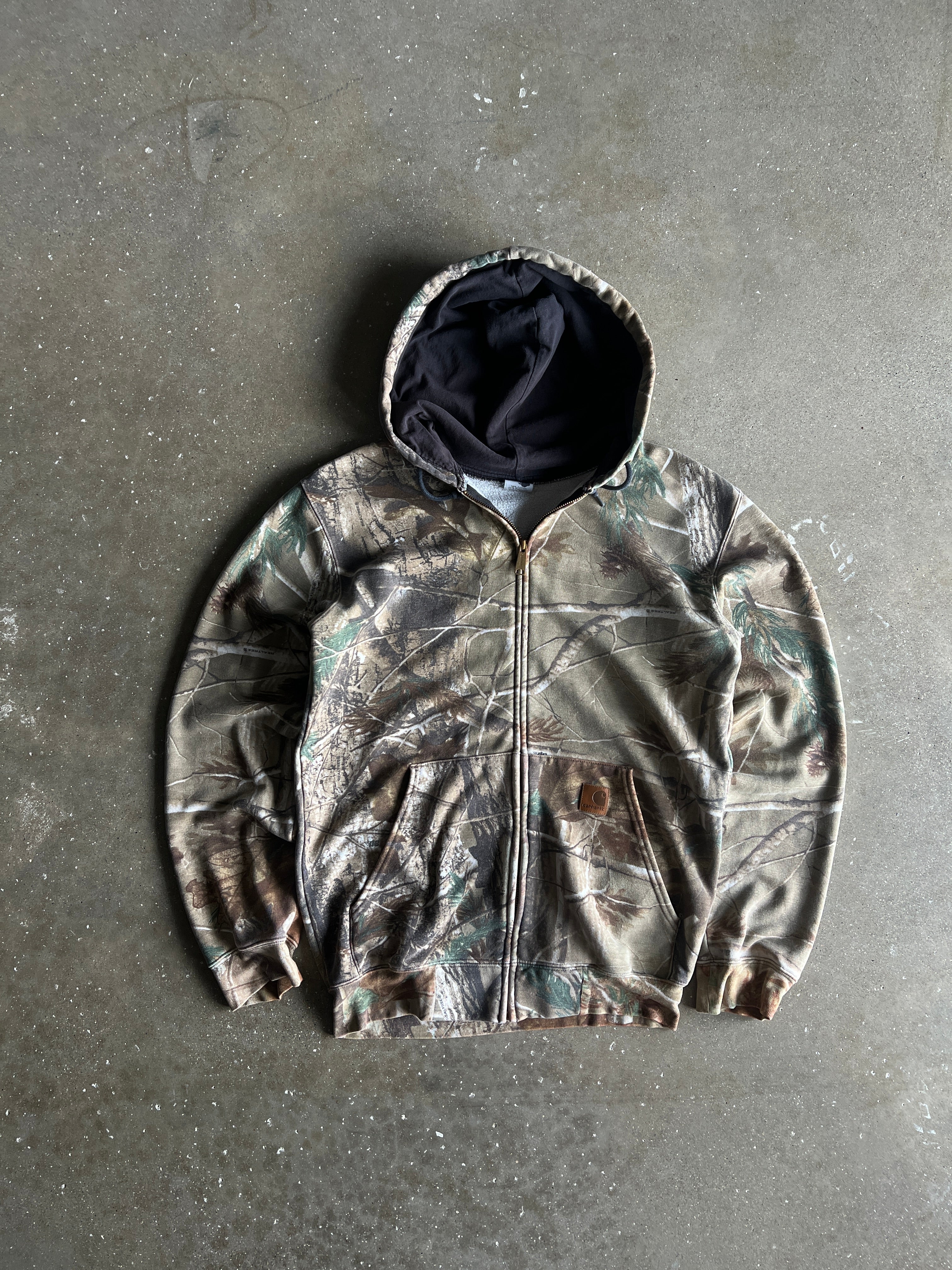 Vintage Faded Carhartt Camo Hoodie - S/M