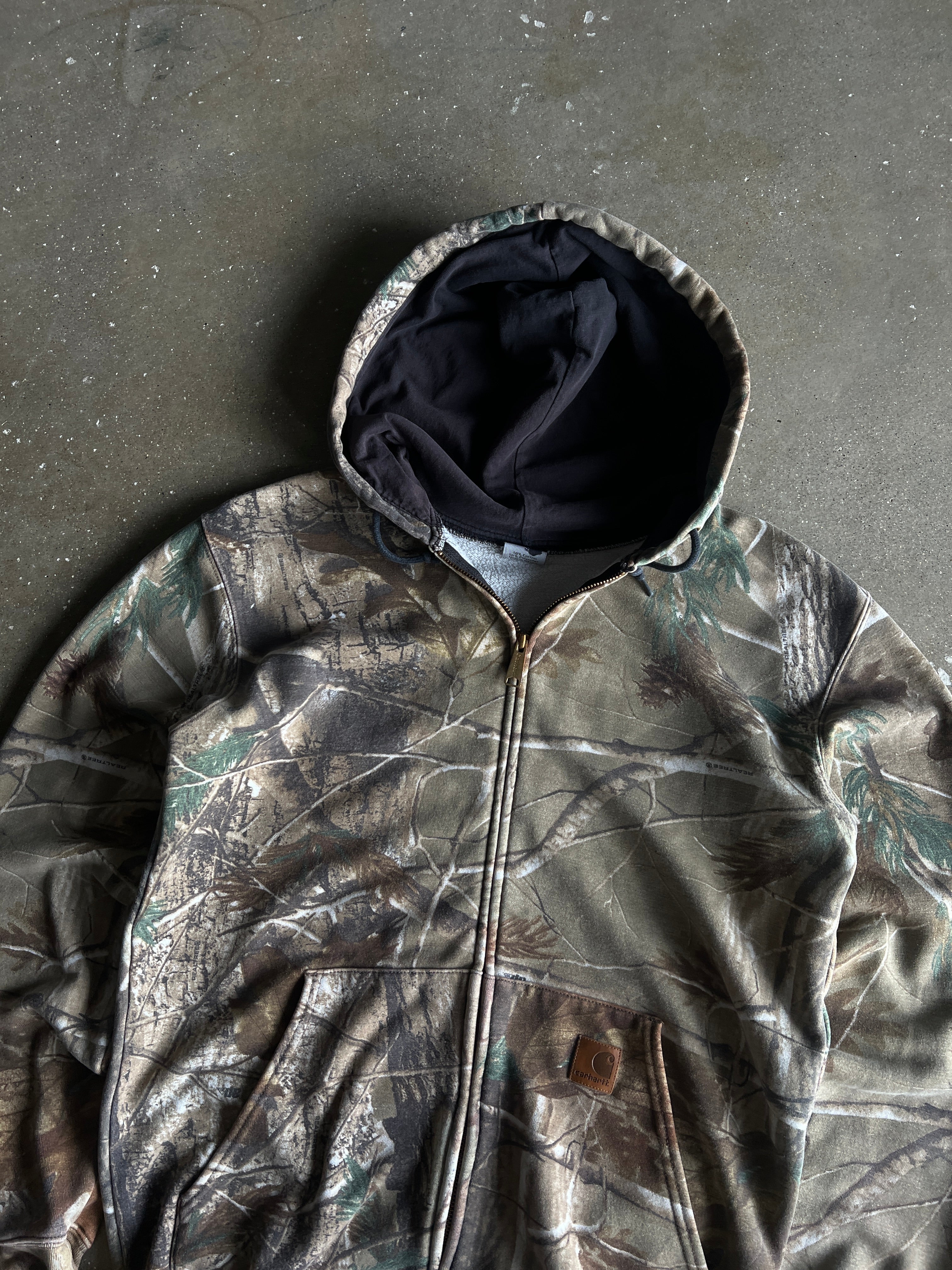 Vintage Faded Carhartt Camo Hoodie - S/M