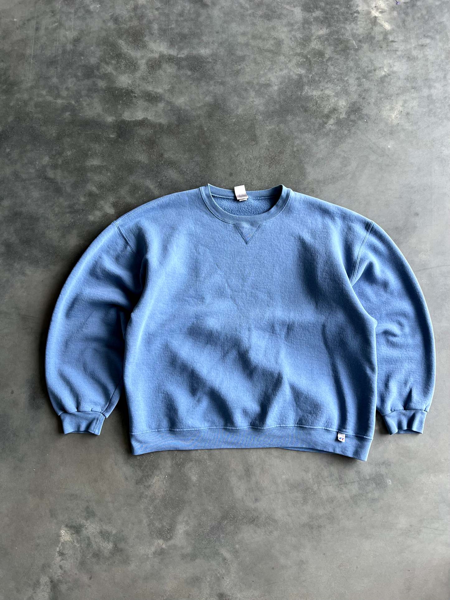 Vintage Blue Russell Athletic Crew - XL