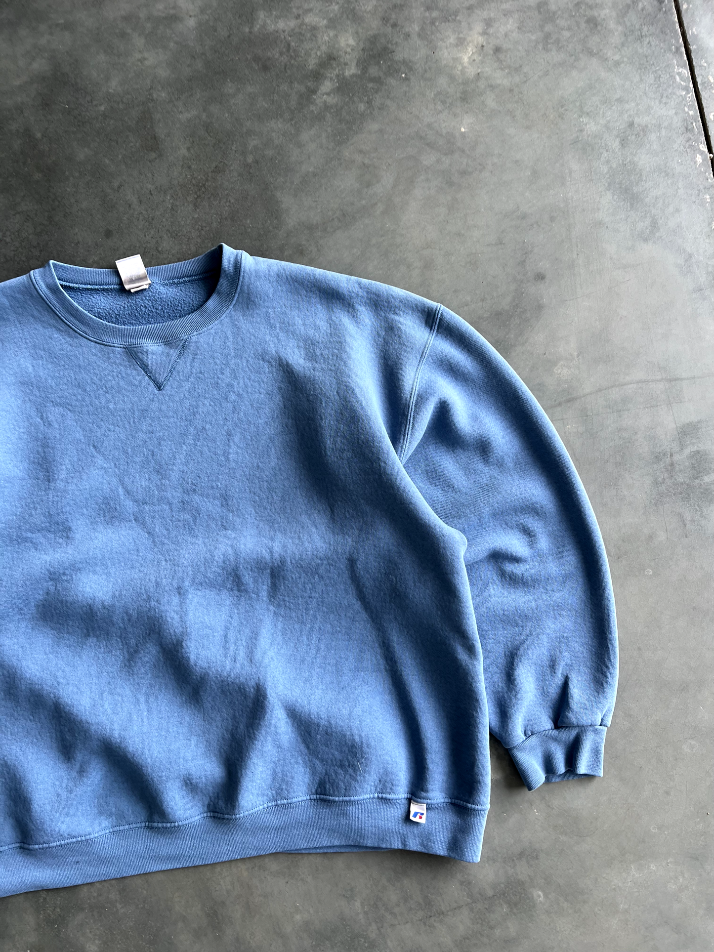 Vintage Blue Russell Athletic Crew - XL