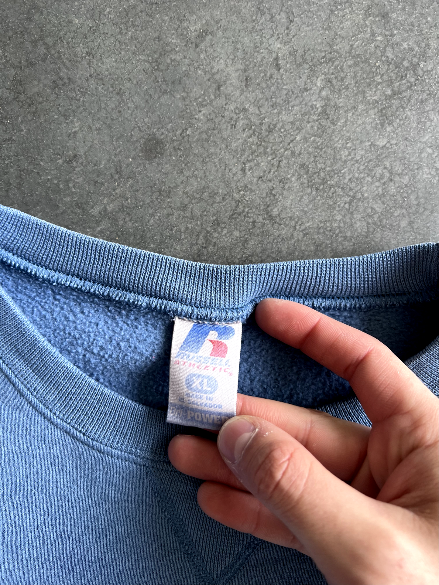 Vintage Blue Russell Athletic Crew - XL