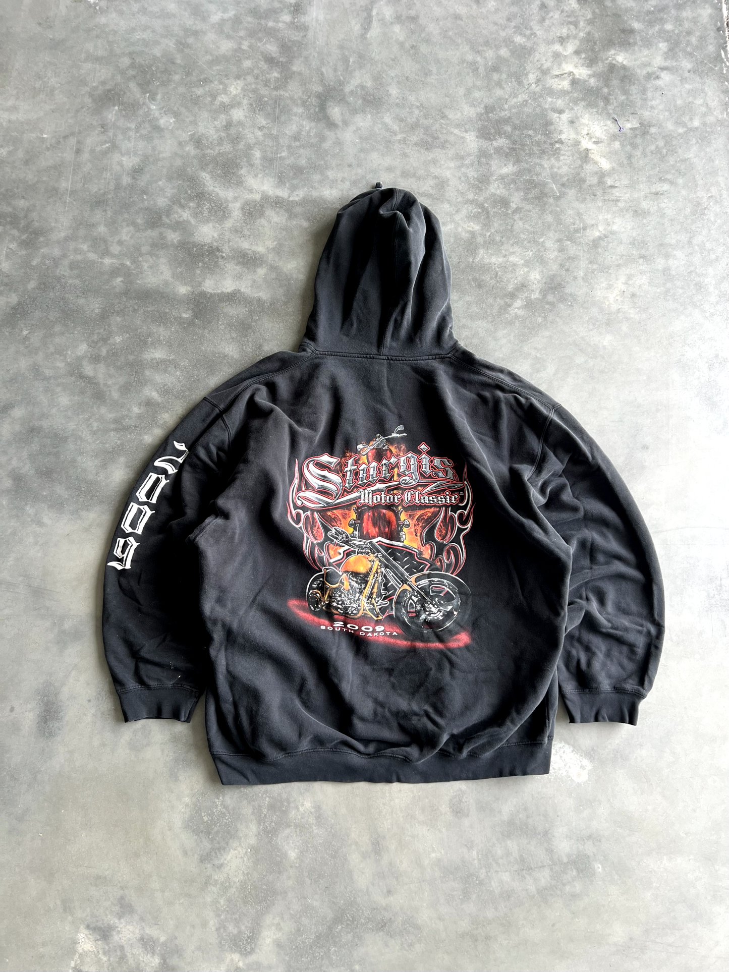 Vintage Black Sturgies Hoodie - L