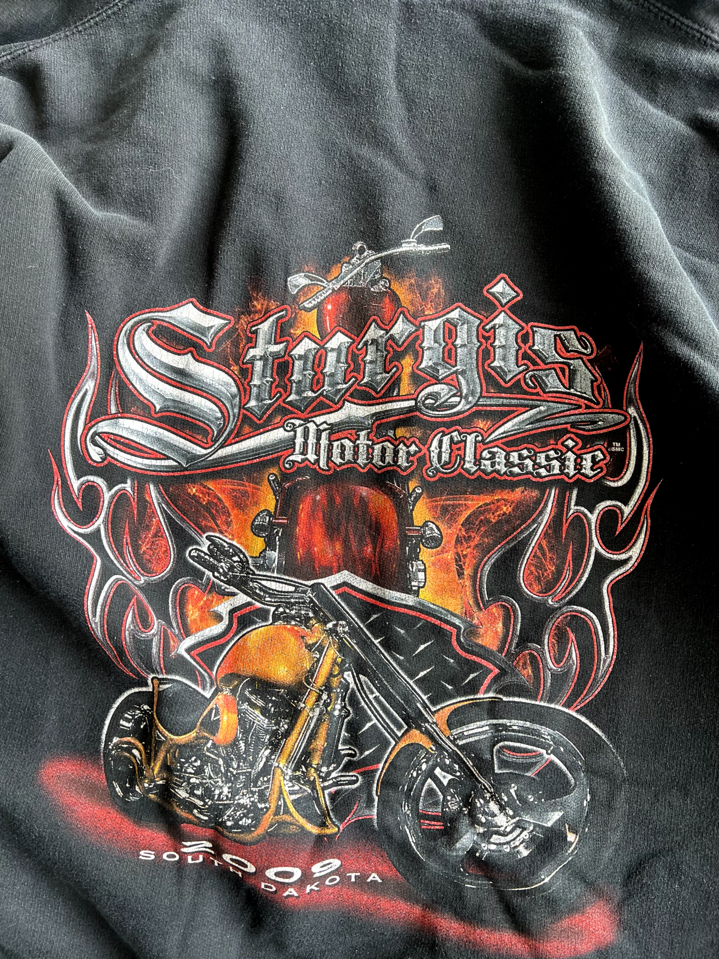 Vintage Black Sturgies Hoodie - L