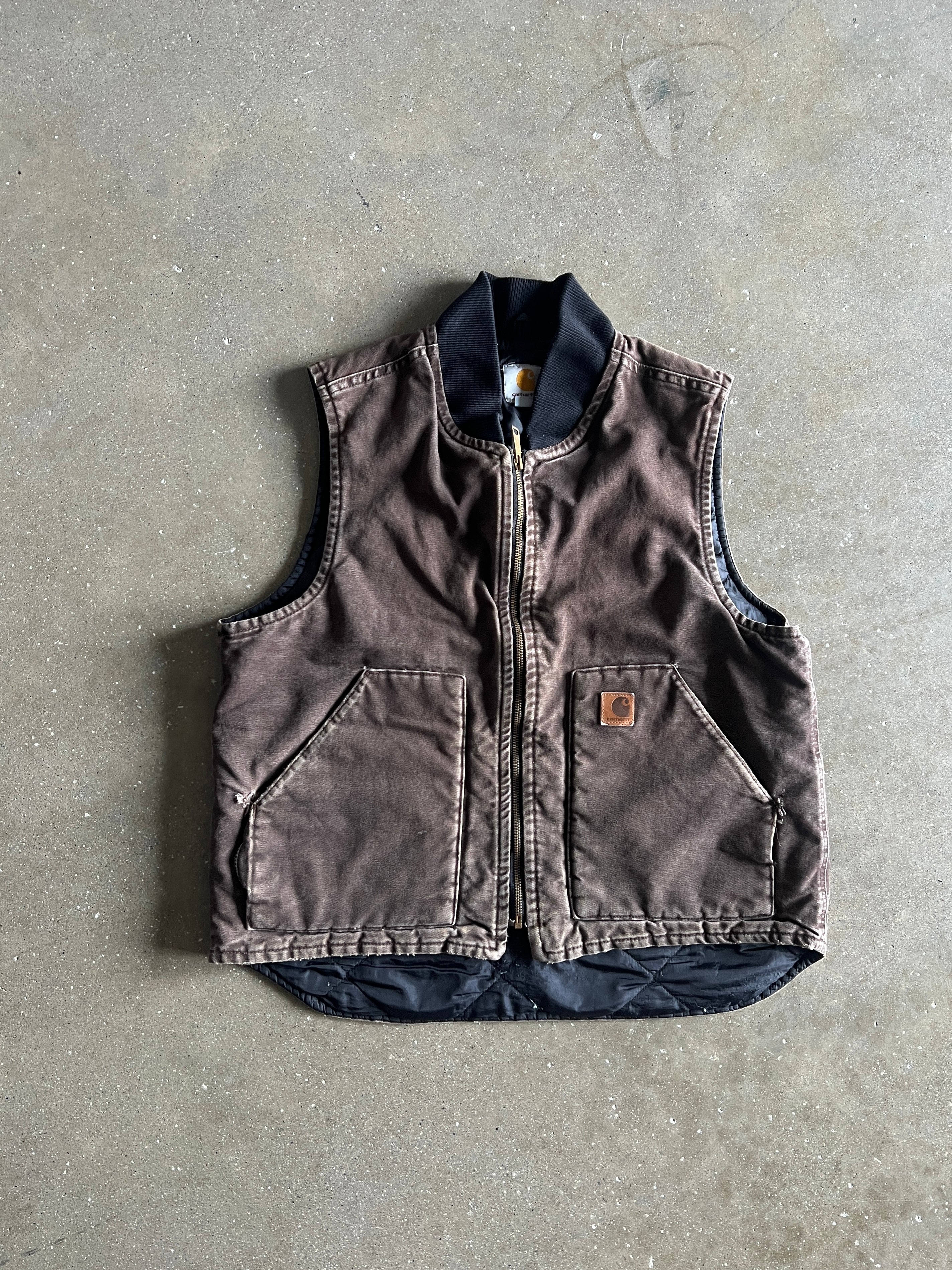 Vintage Faded Brown Carhartt Vest - L