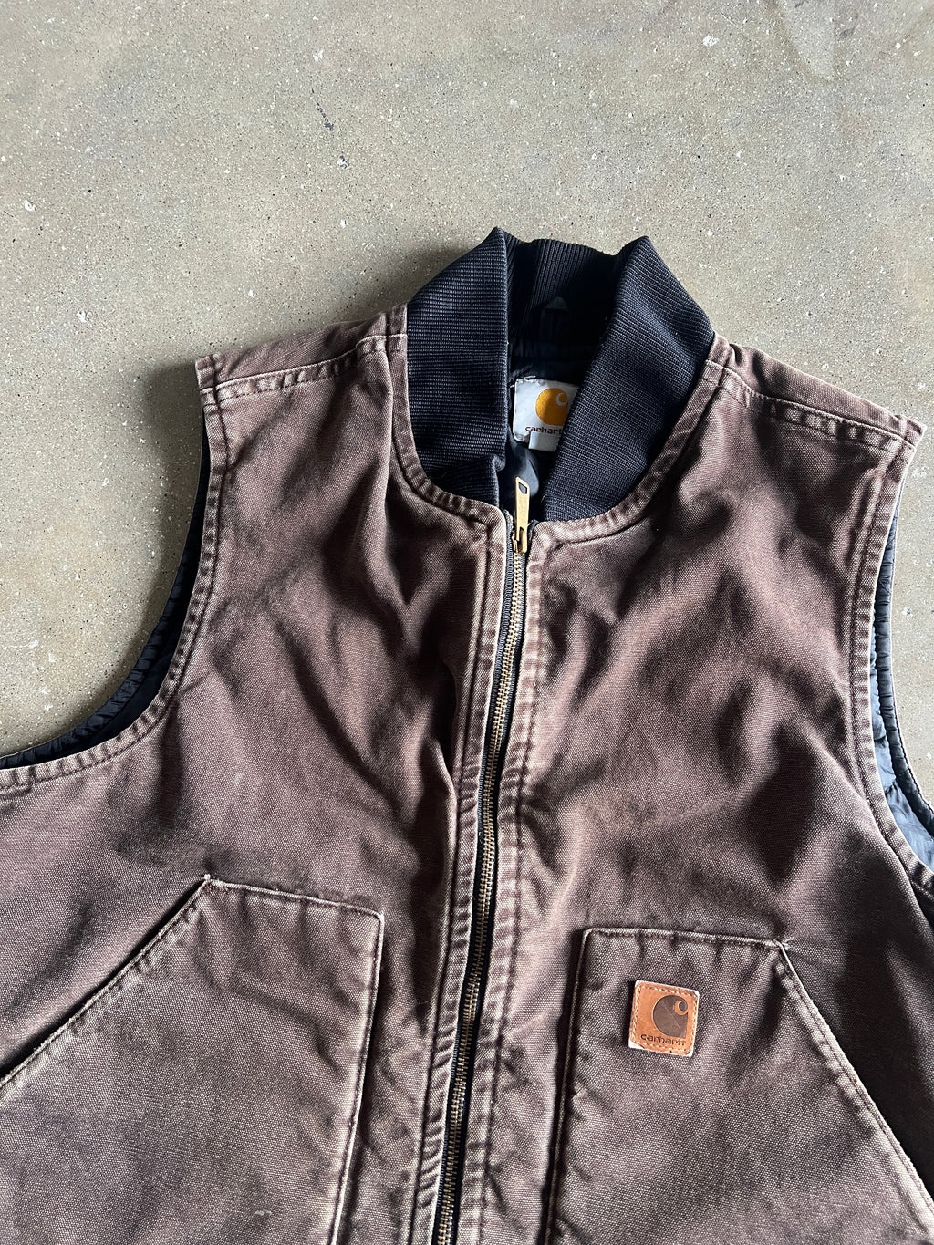 Vintage Faded Brown Carhartt Vest - L