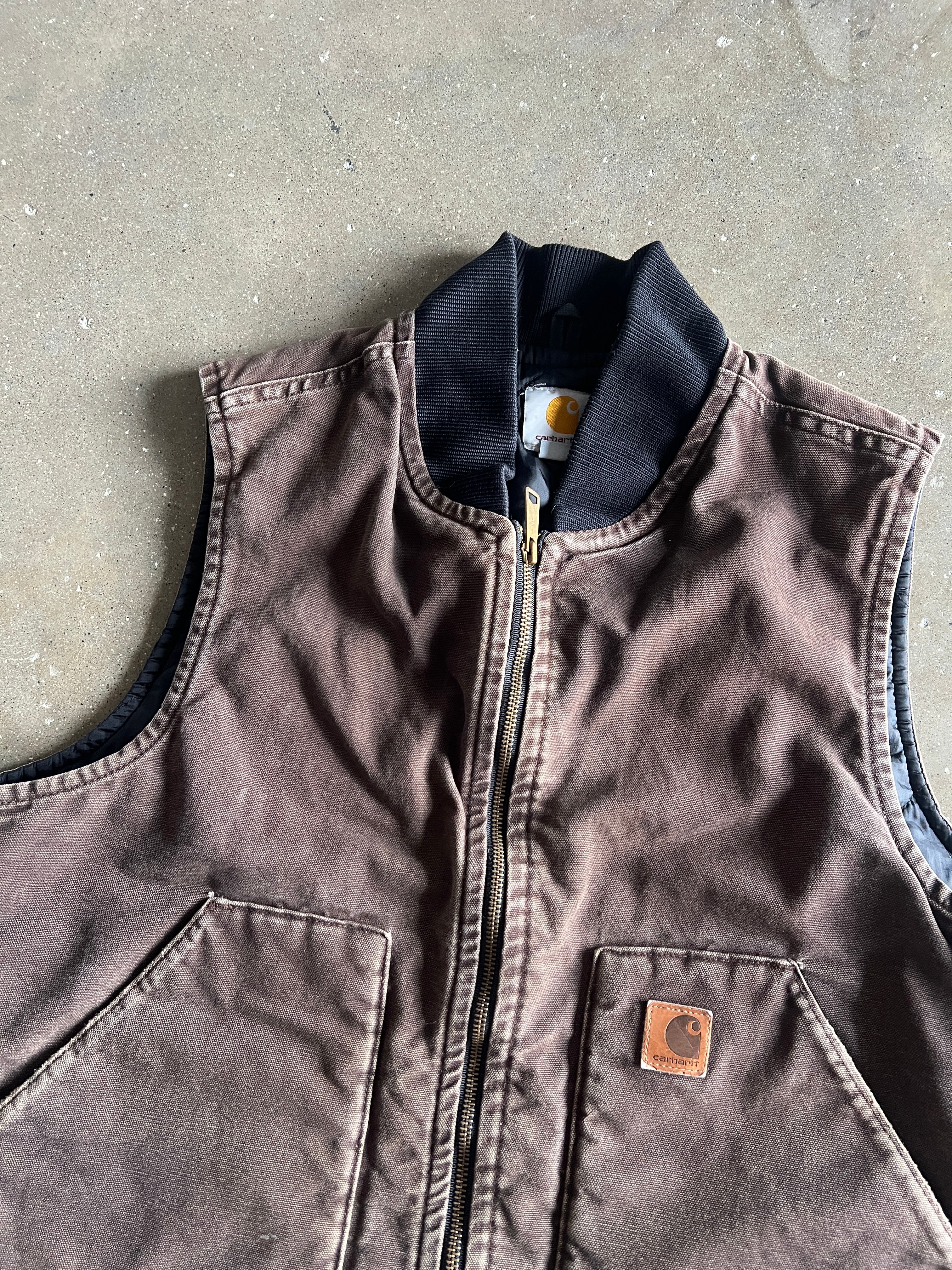 Vintage Faded Brown Carhartt Vest - L