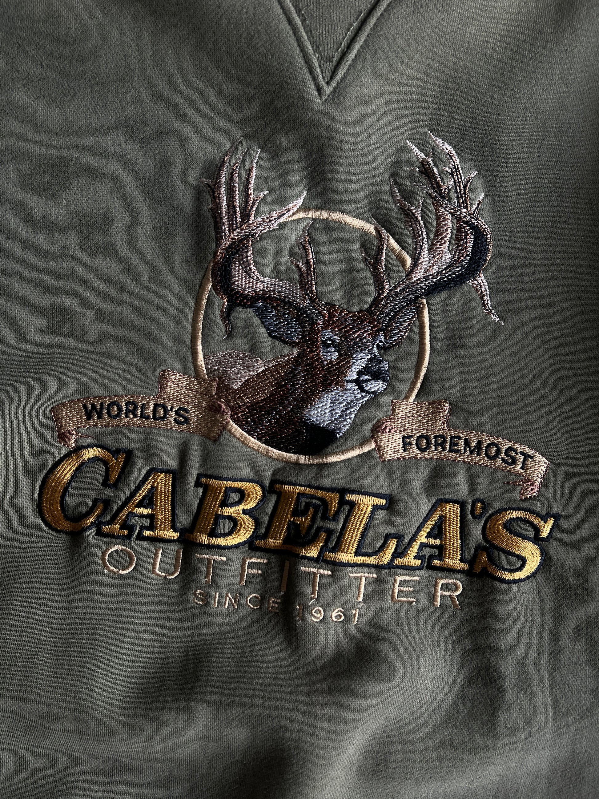 Vintage Sage Green Cabales Crew - L