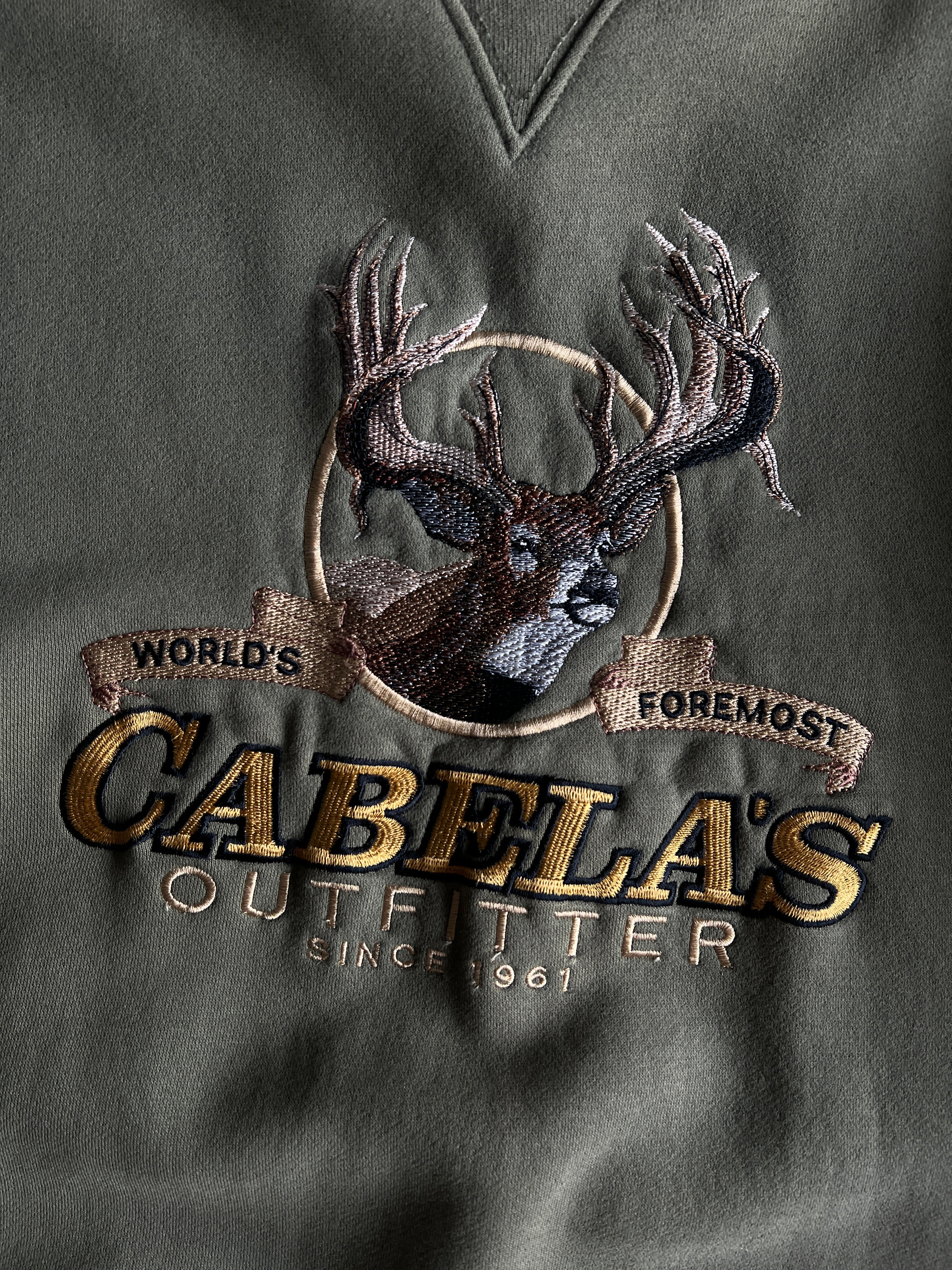 Vintage Sage Green Cabales Crew - L