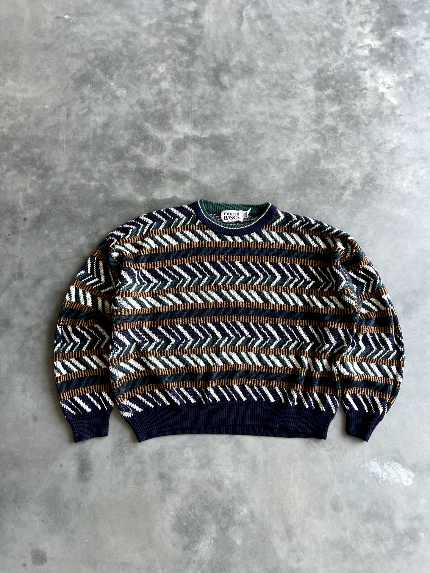 Vintage Striped Sweater - 3XL