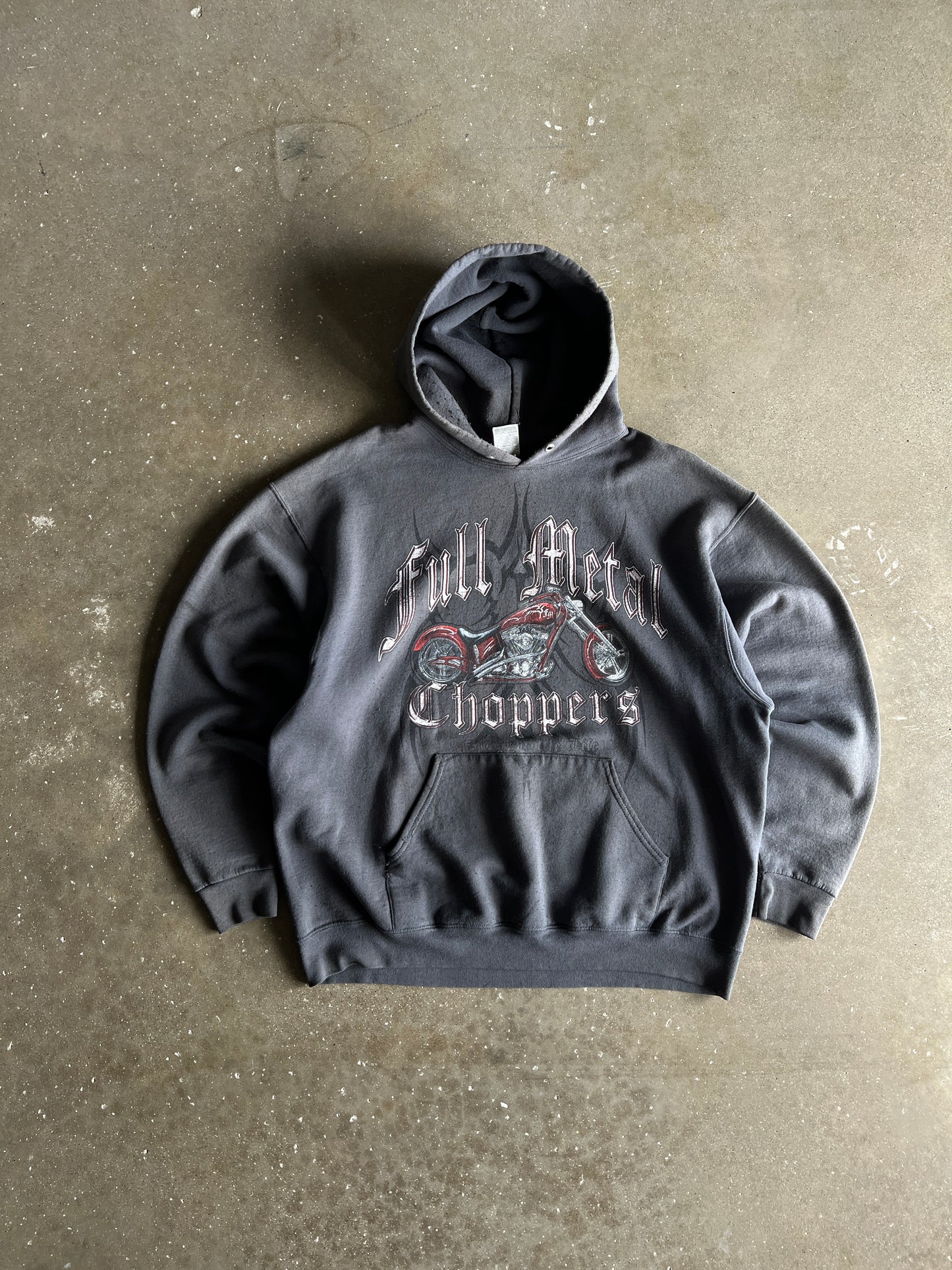 Vintage Grey Full Metal Choppers Crew - XL