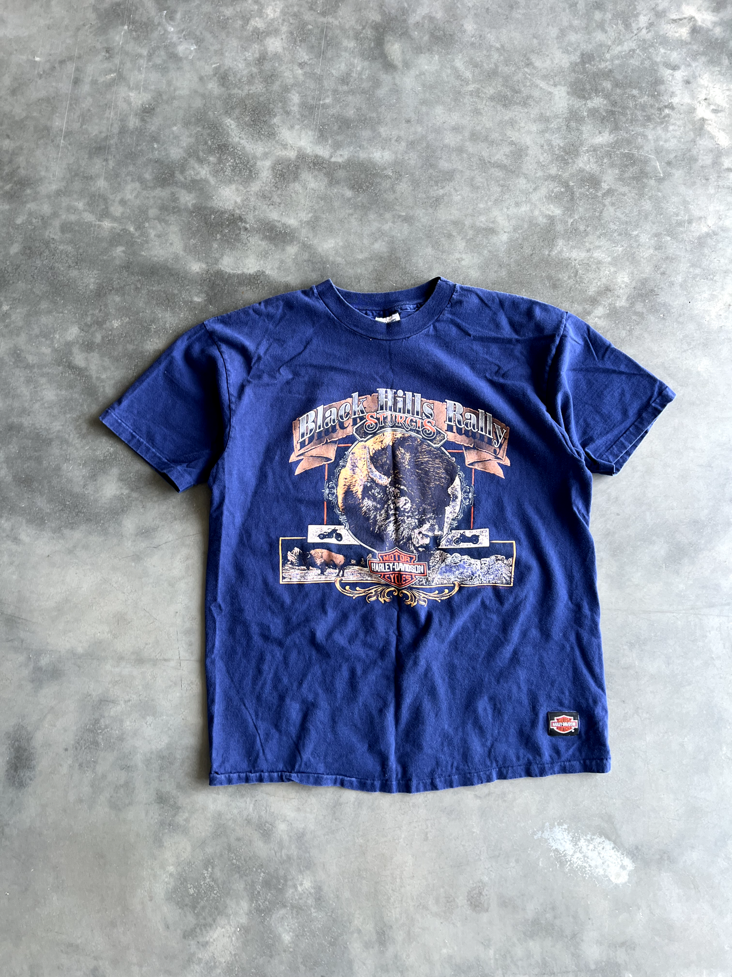 Vintage Blue Harley Tee - XL