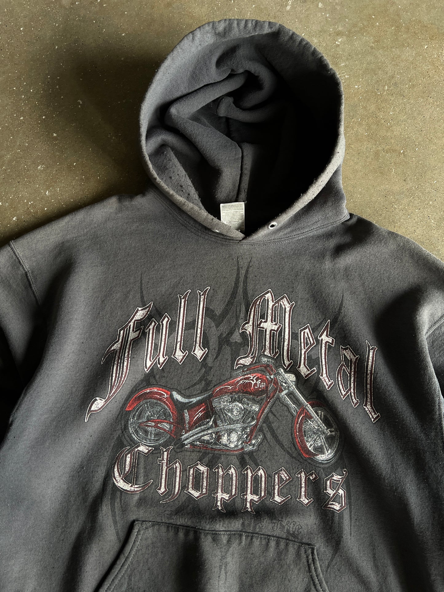 Vintage Grey Full Metal Choppers Crew - XL