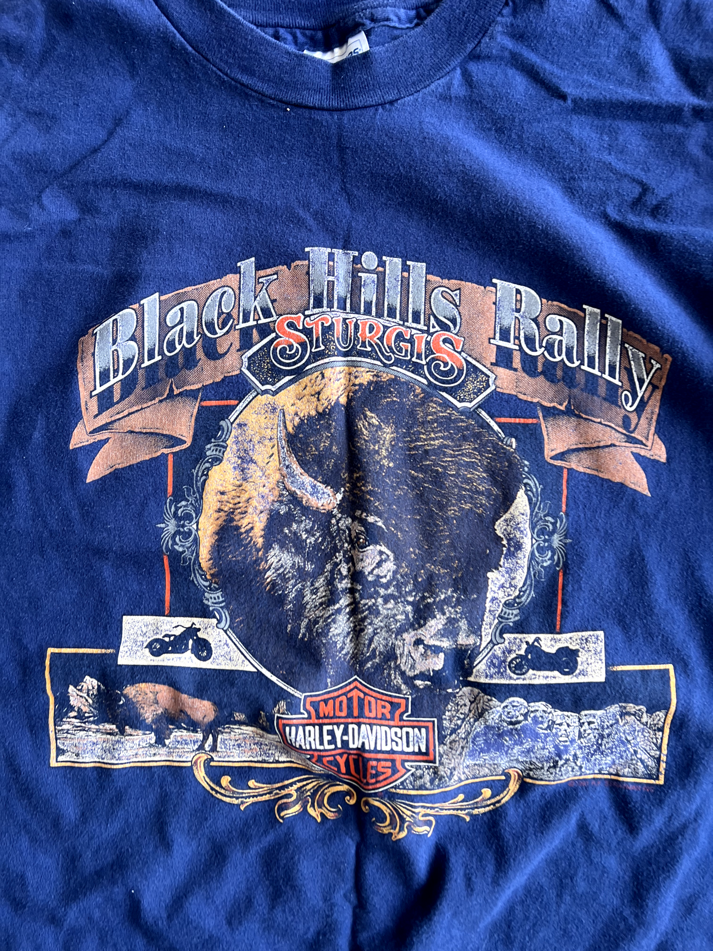 Vintage Blue Harley Tee - XL