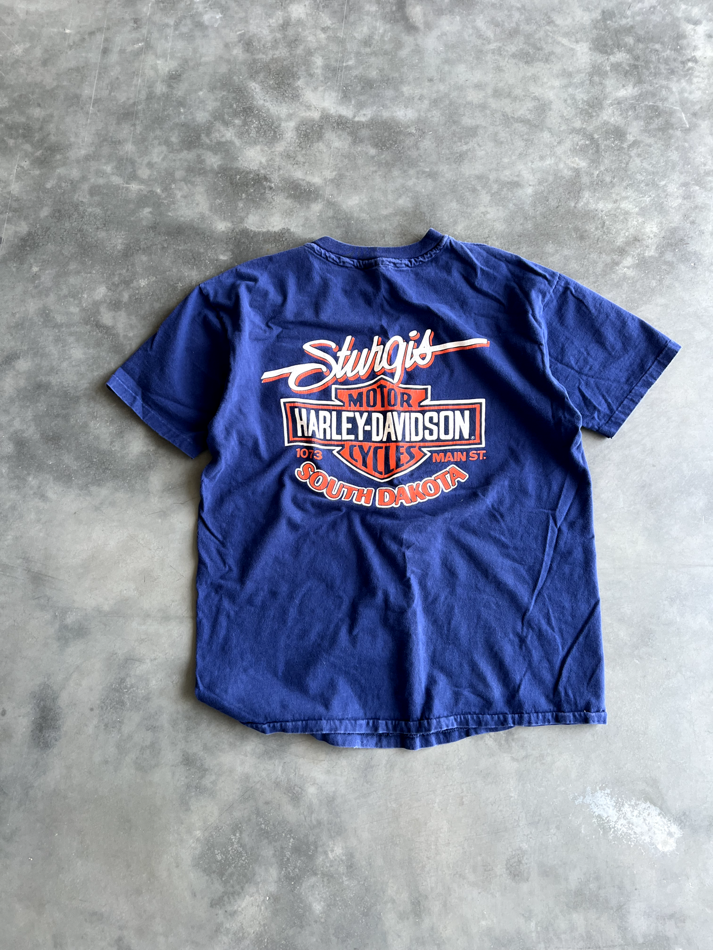 Vintage Blue Harley Tee - XL