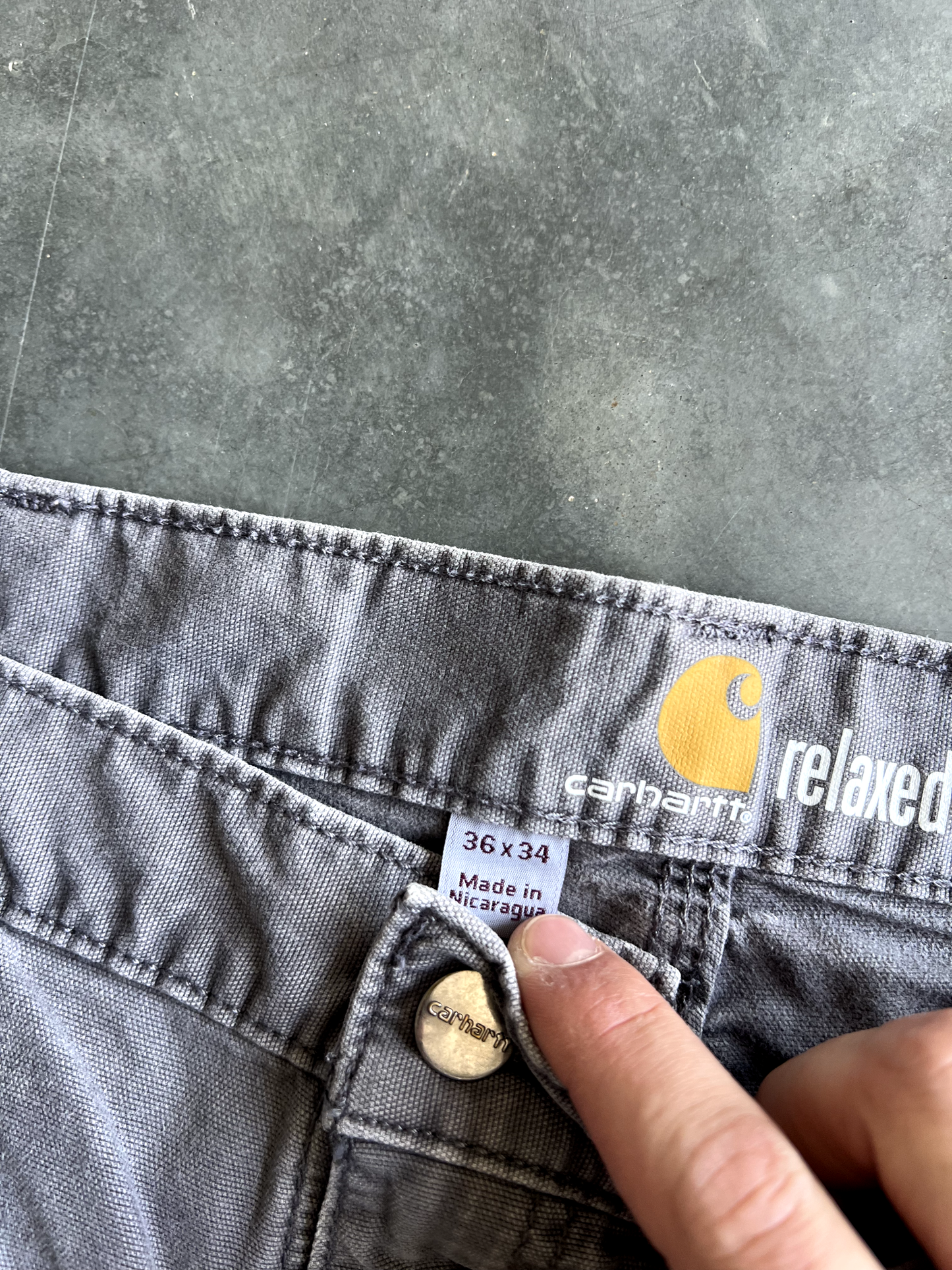 Vintage Grey Carhartt Pants - 36x34