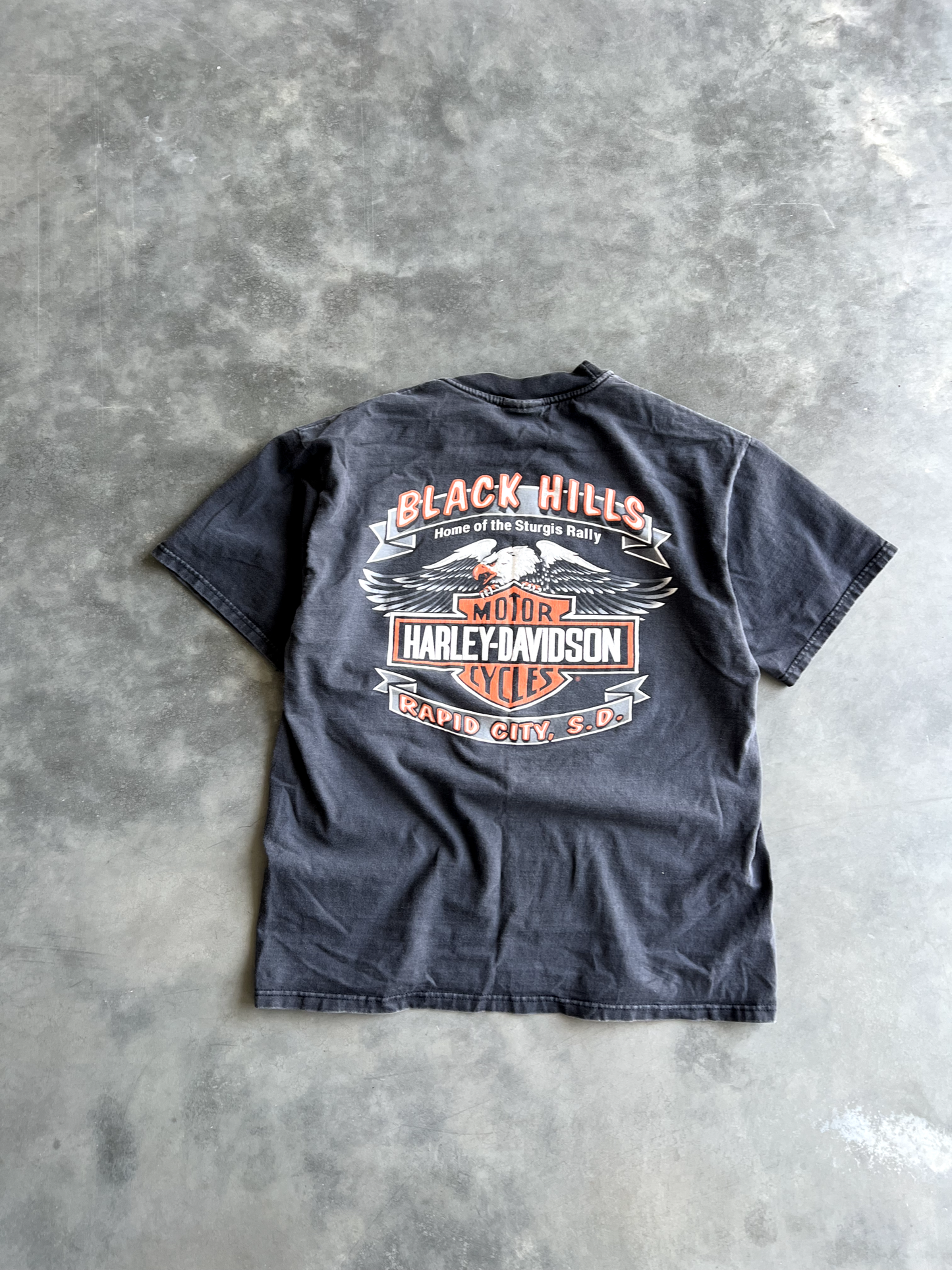 Vintage Black Harley Sturgis Tee - L