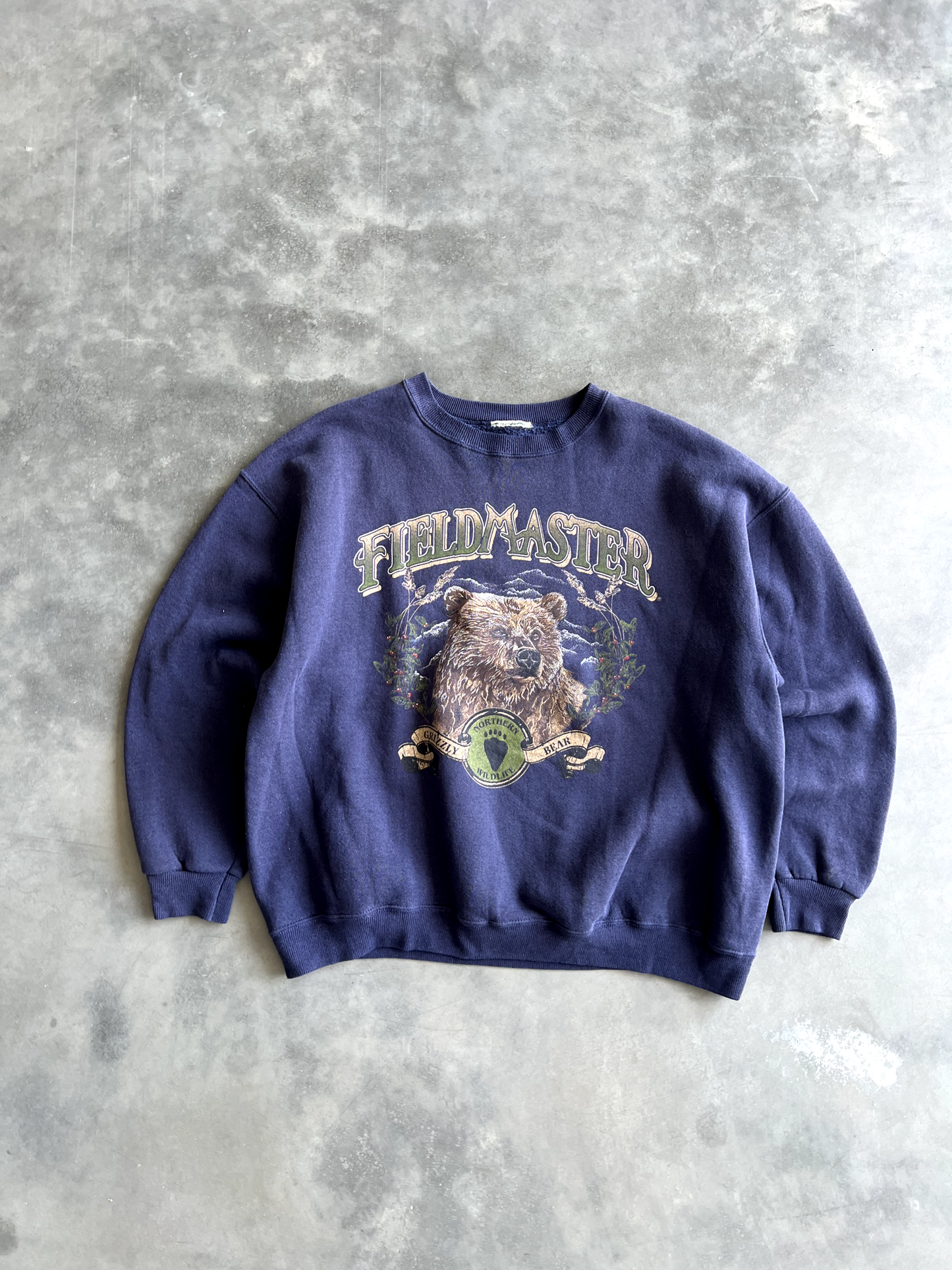 Vintage Navy Blue Long Sleeve - L