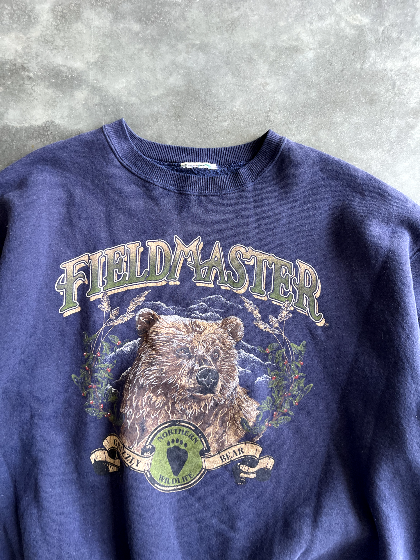 Vintage Navy Blue Long Sleeve - L