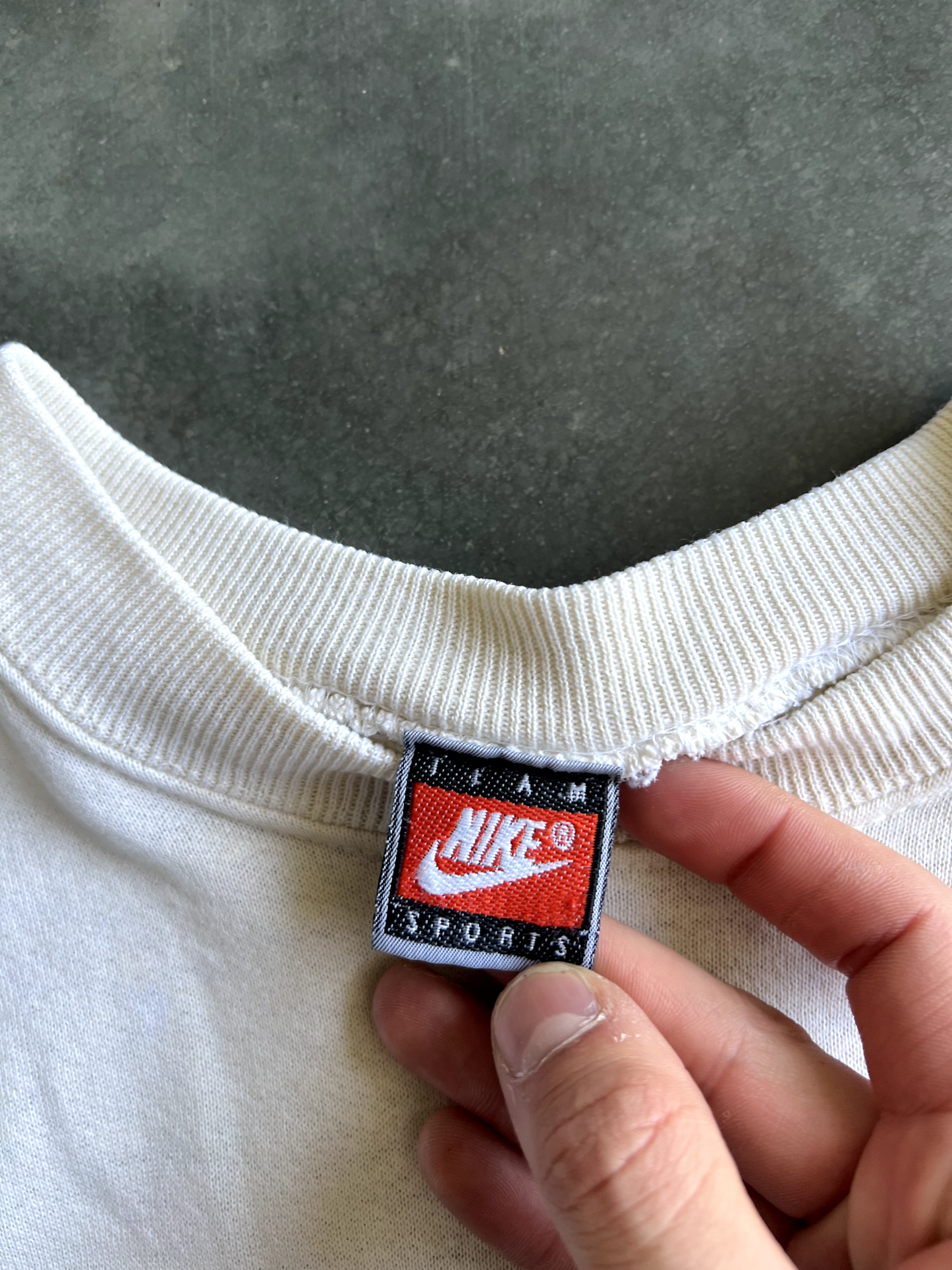 Vintage Cream Nike Sweater - L