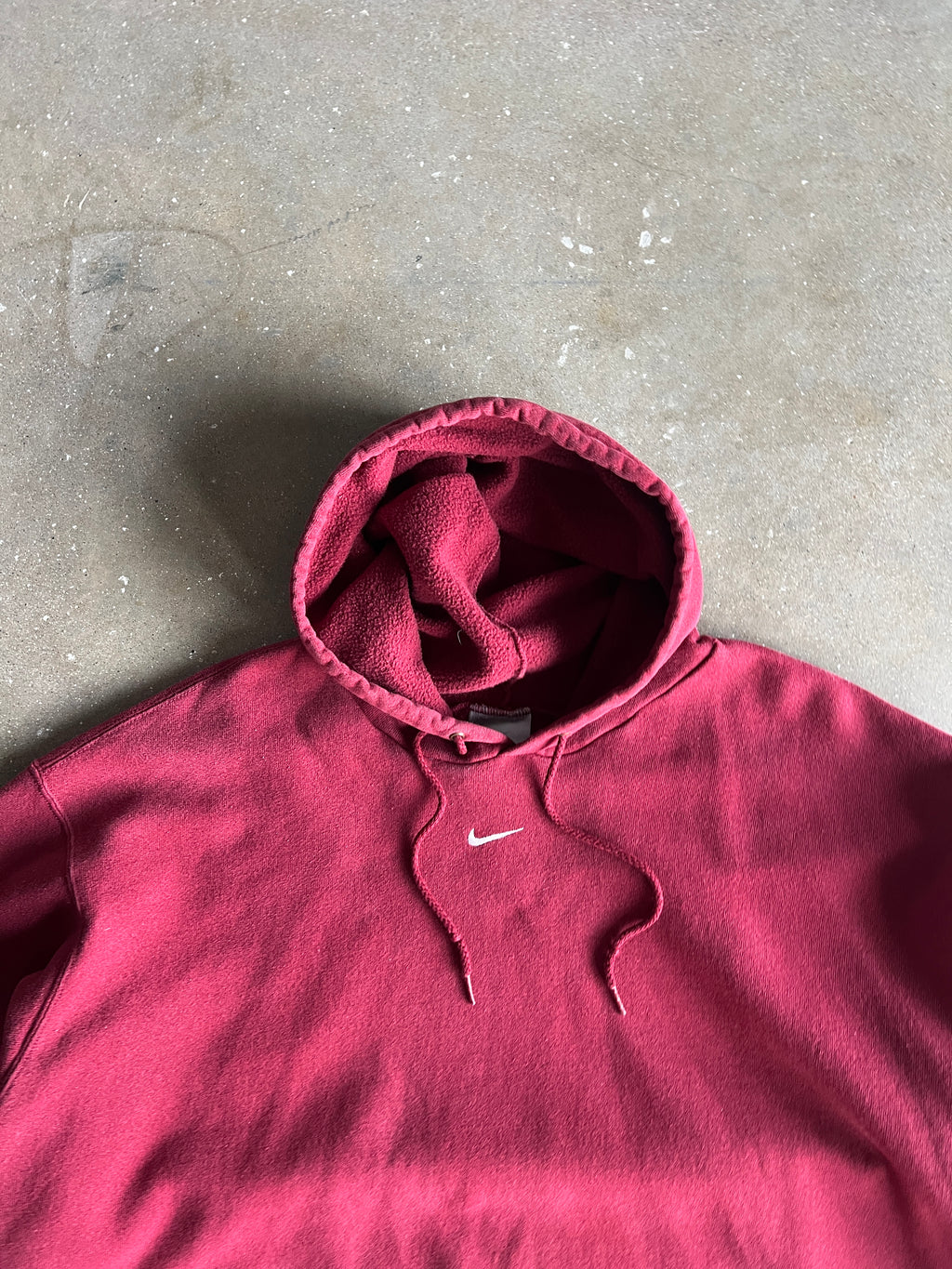 Vintage Cherry Red Nike Center Swoosh Hoodie -