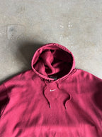 Vintage Cherry Red Nike Center Swoosh Hoodie -