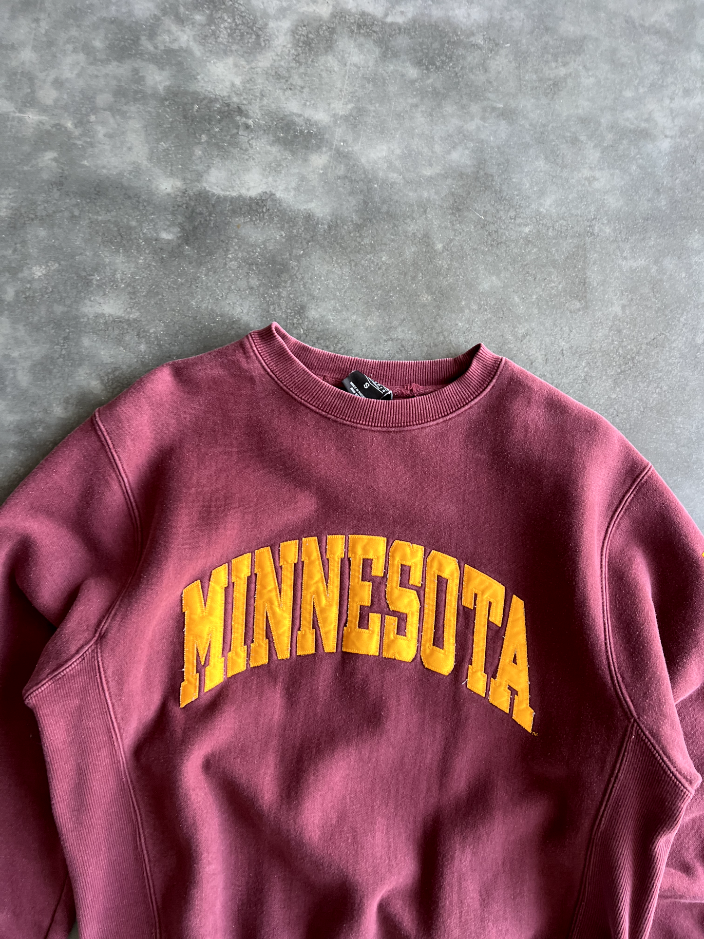 Vintage Maroon Minnesota Spellout Long Sleeve - S