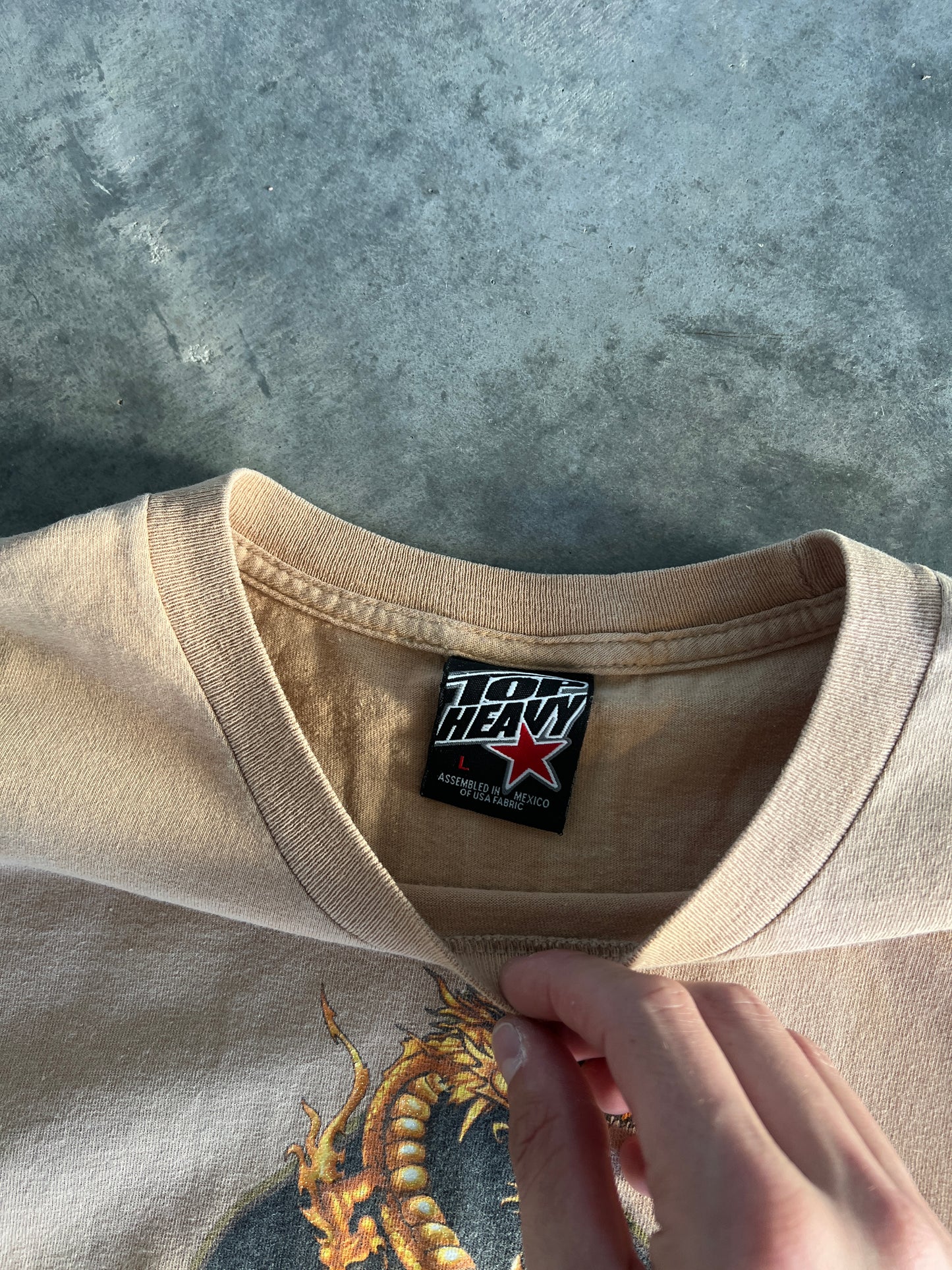 Vintage Tan TopHeavy Graphic Shirt - S