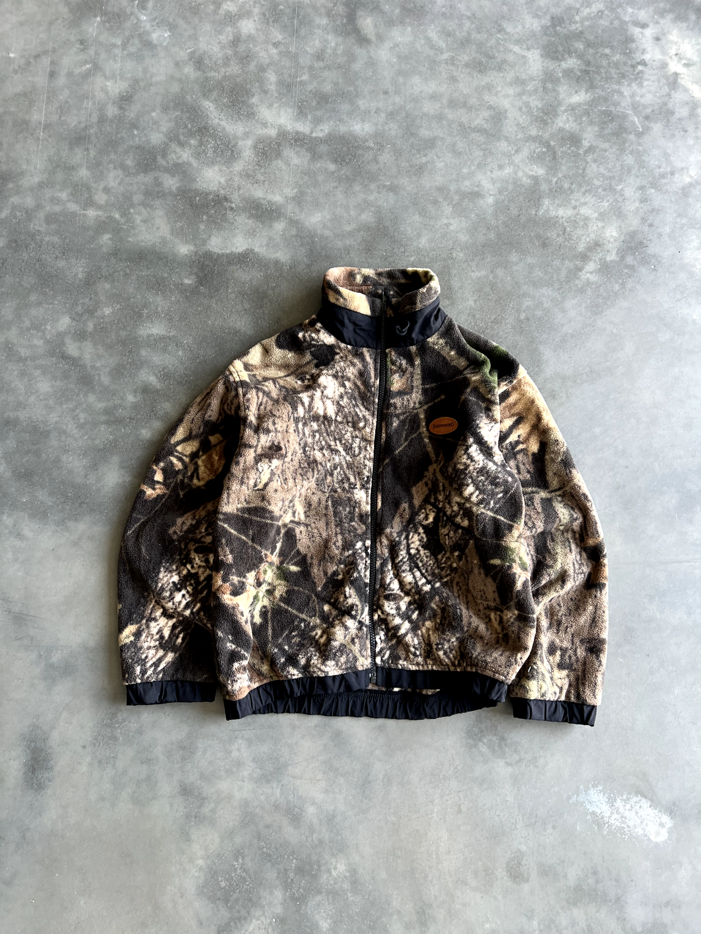 Vintage Camo Browning Fleece Jacket - YL