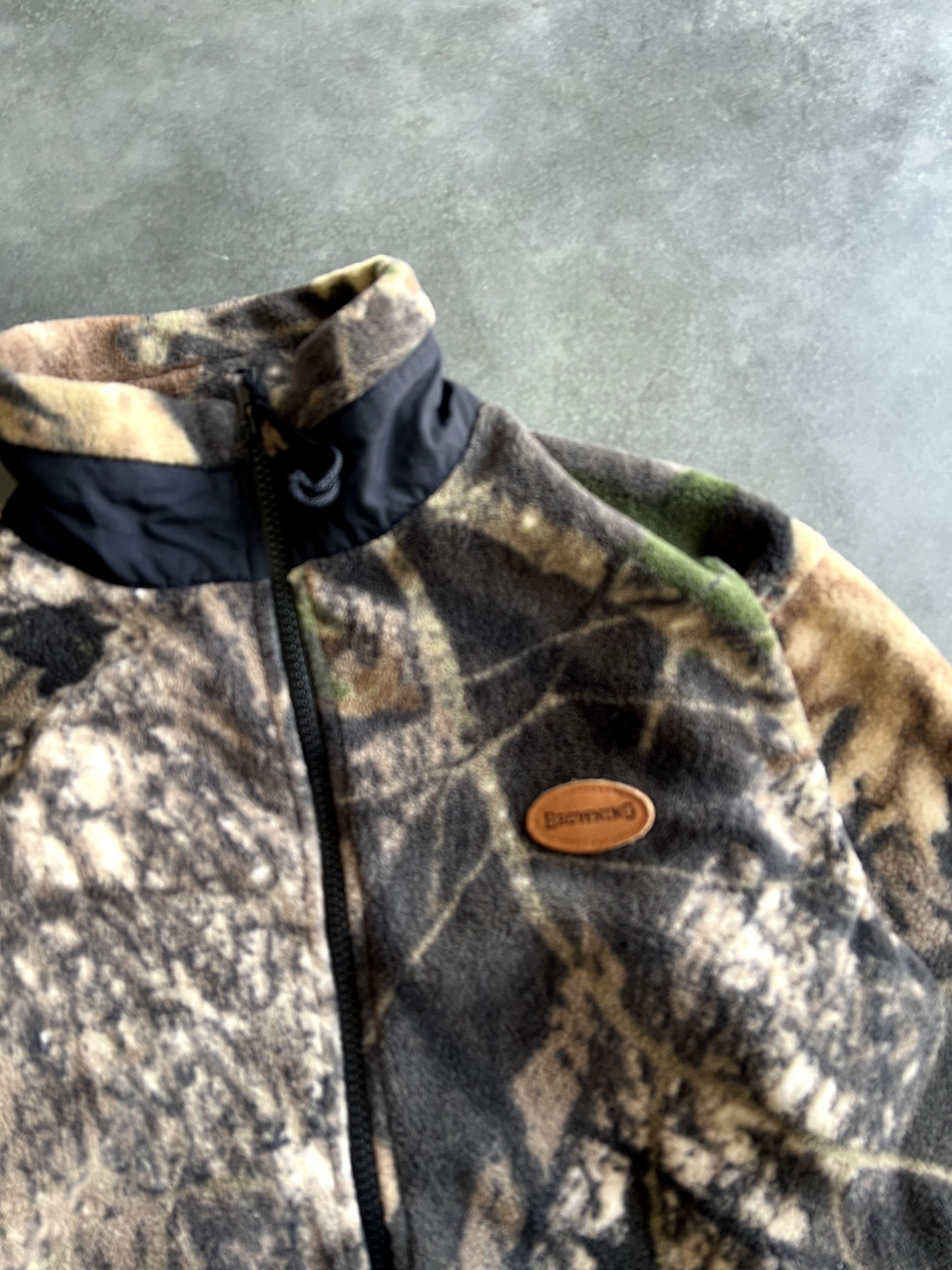 Vintage Camo Browning Fleece Jacket - YL