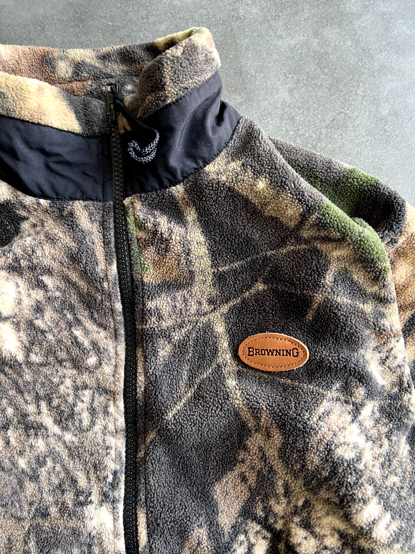 Vintage Camo Browning Fleece Jacket - YL