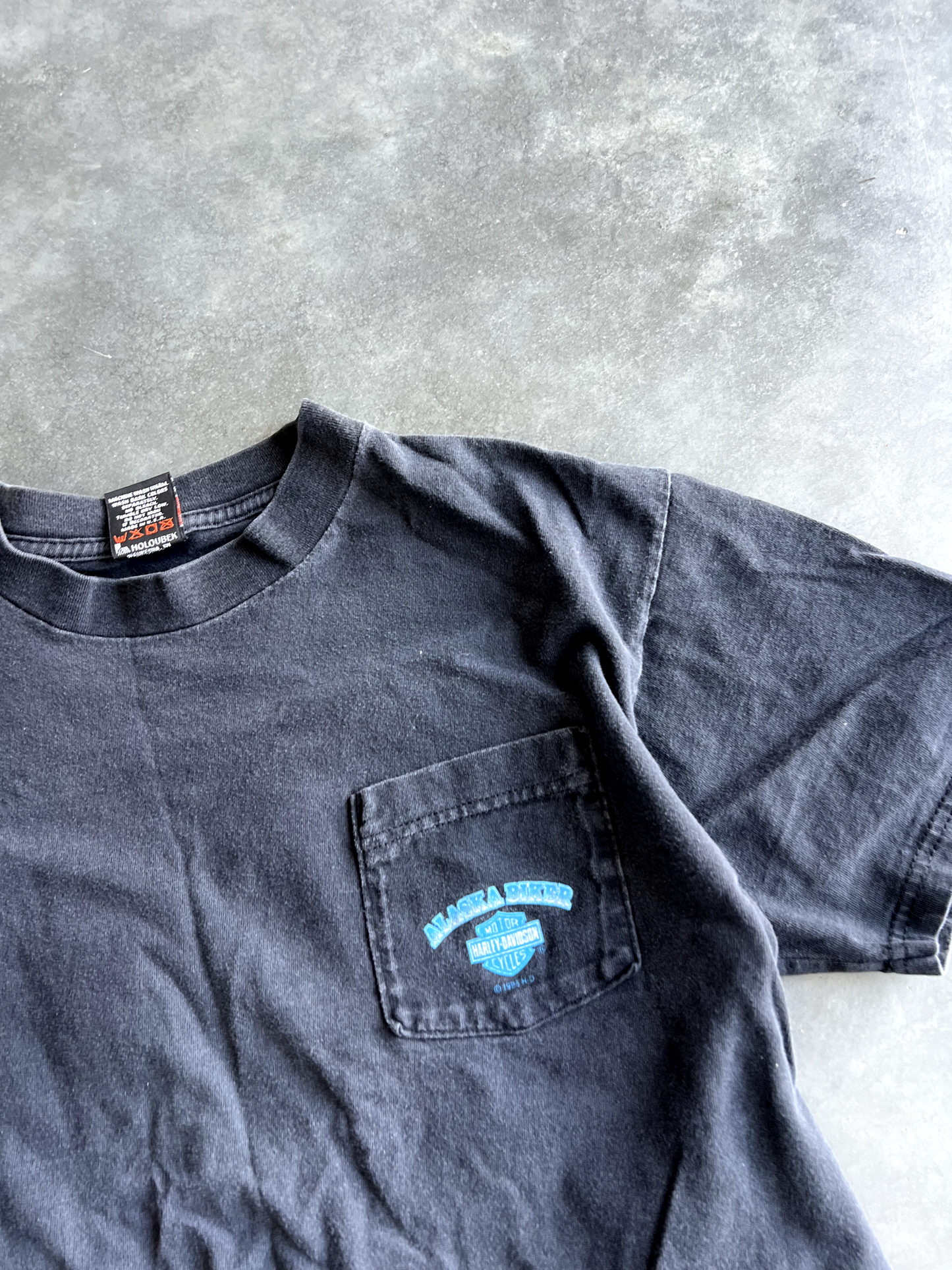 Vintage Black Harley Graphic Tee - L