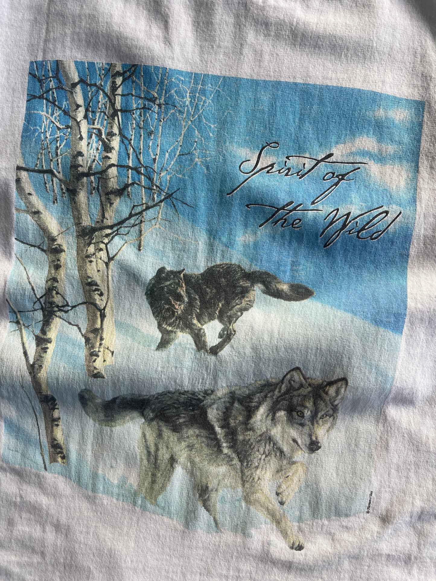 Vintage 90s White Wolves Shirt - M