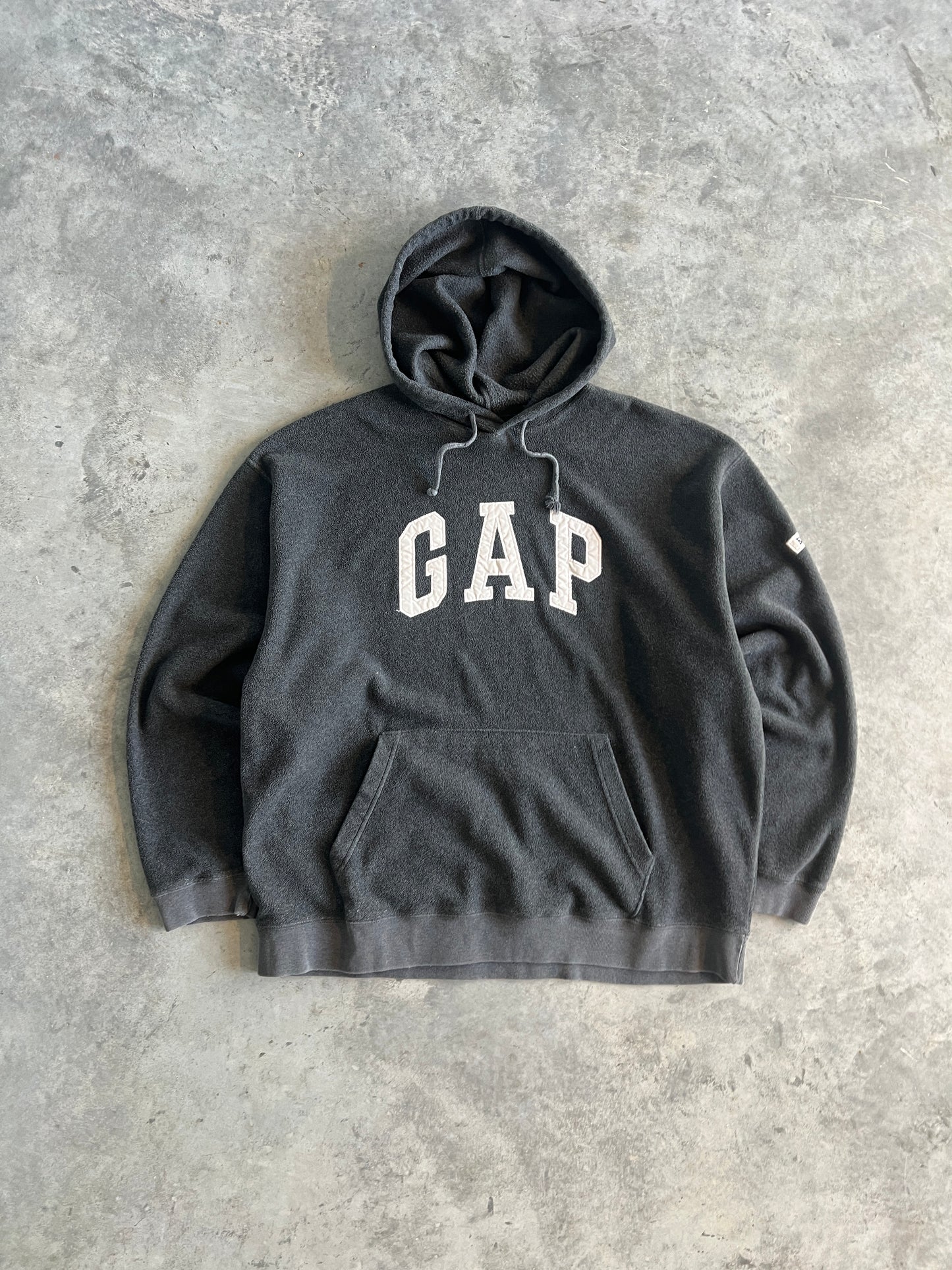 Vintage Grey Gap Spellout Hoodie - XL