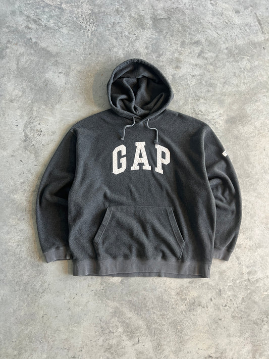 Vintage Grey Gap Spellout Hoodie - XL