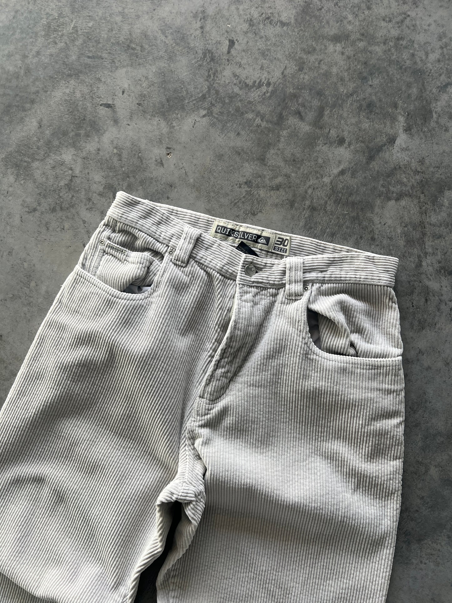 Vintage White Quicksilver Corduroy Pants - 28x28