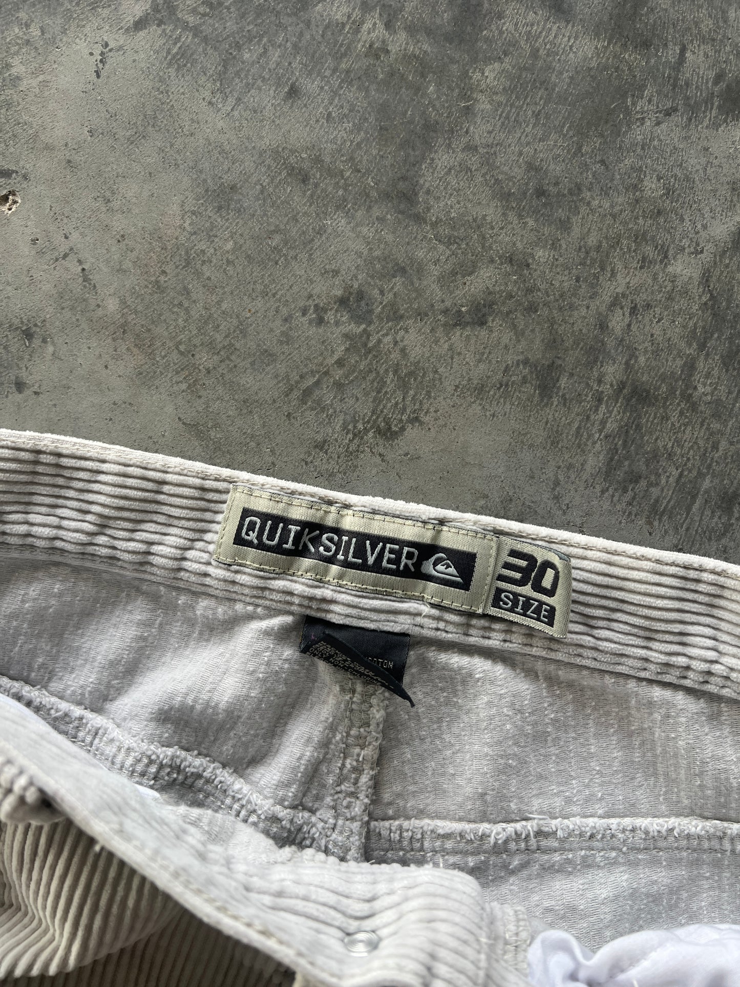 Vintage White Quicksilver Corduroy Pants - 28x28