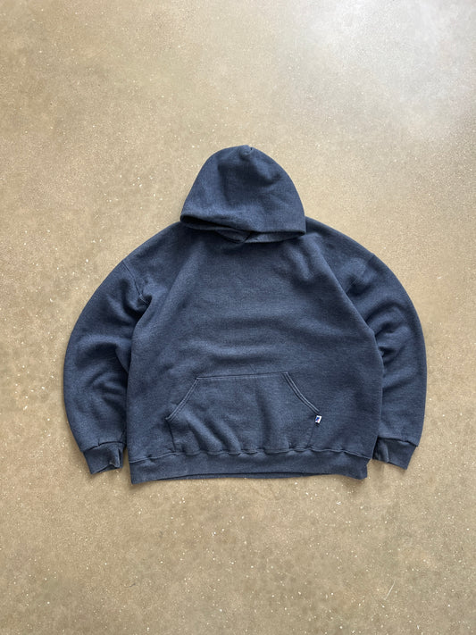 Vintage Blue Russell Hoodie - L