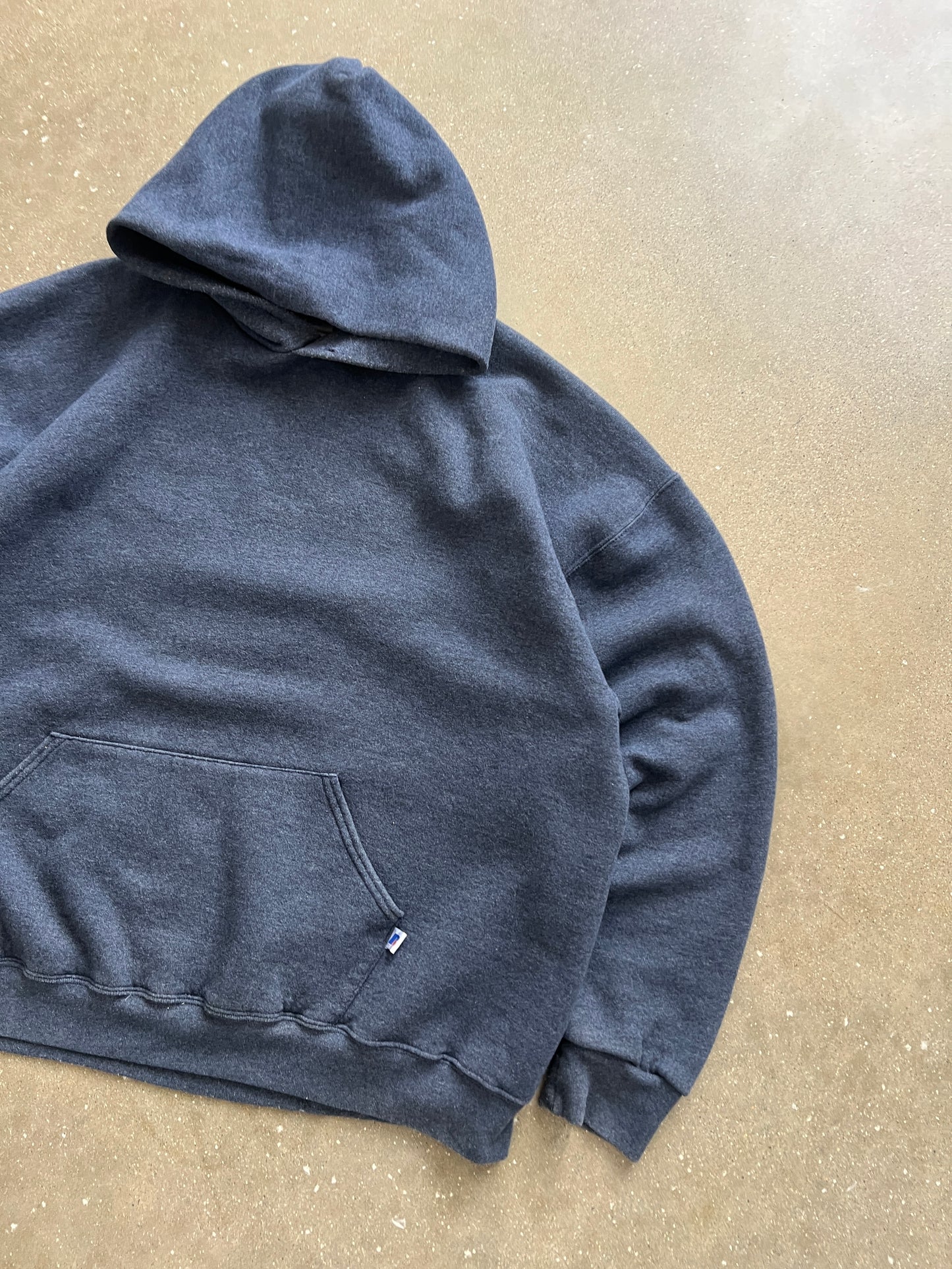 Vintage Blue Russell Hoodie - L