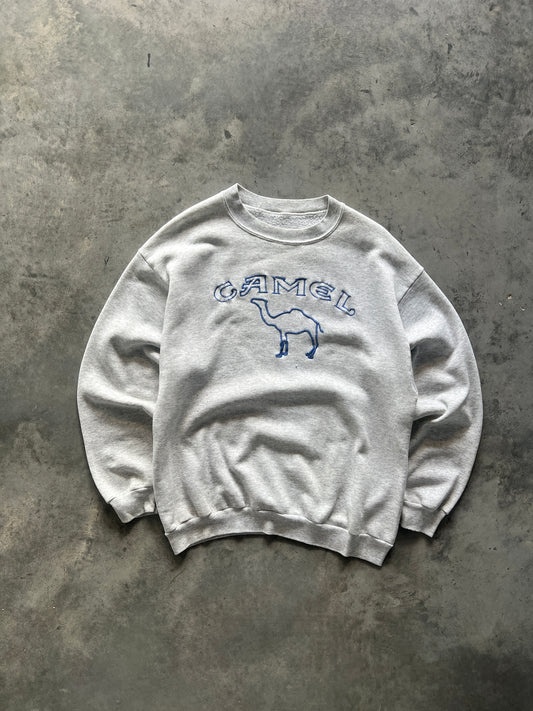 Vintage White Camel Spellout Crew - L