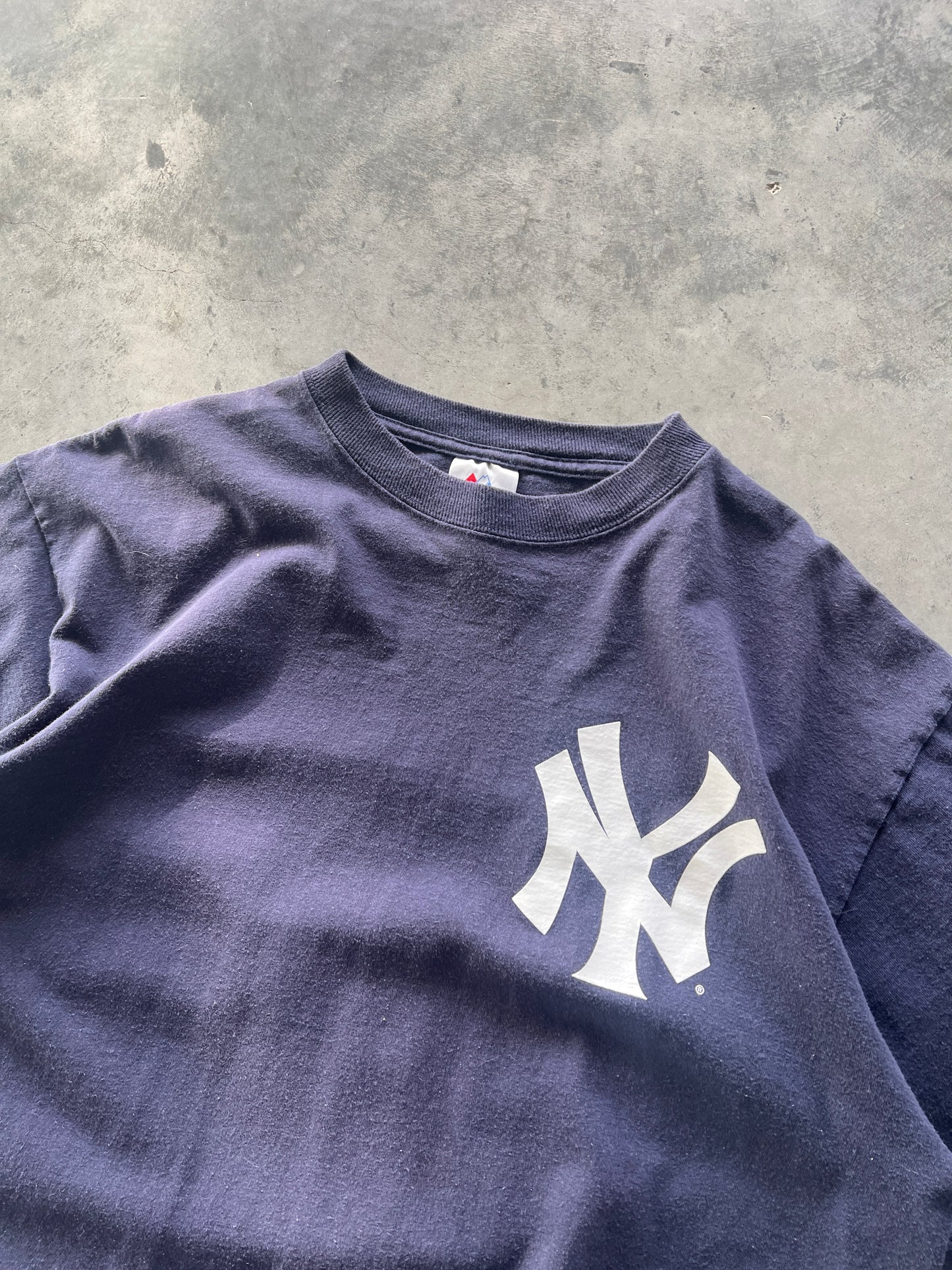 Vintage Faded Navy Yankees Shirt - L/XL